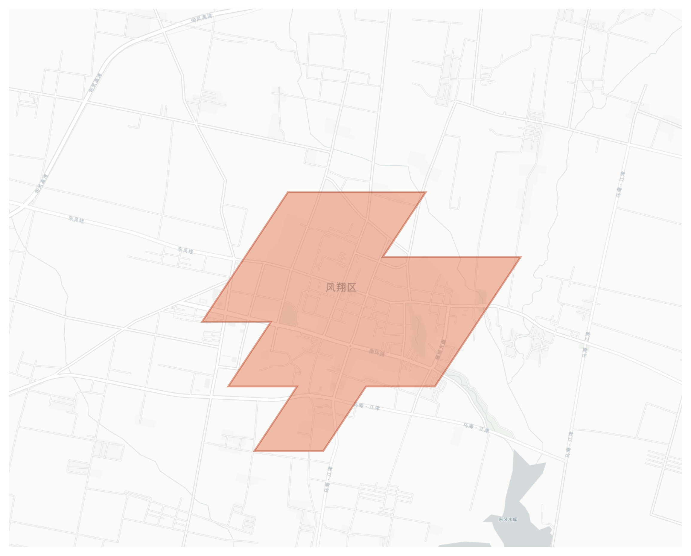 Fengxiang geographic map