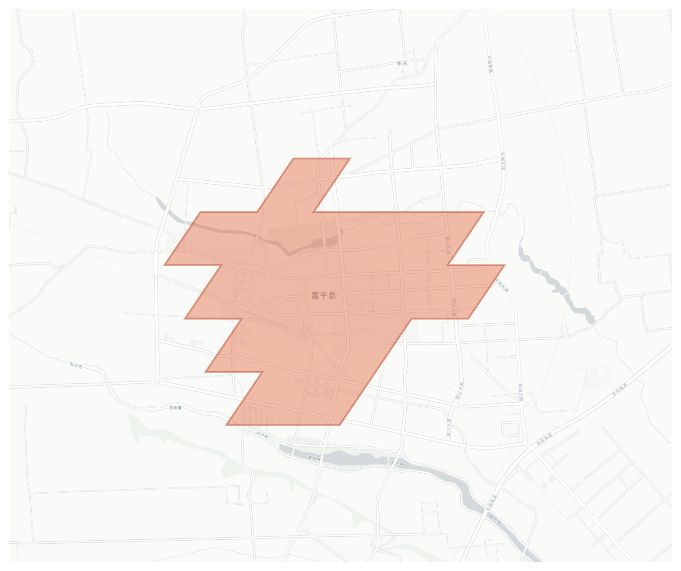 Fuping County geographic map