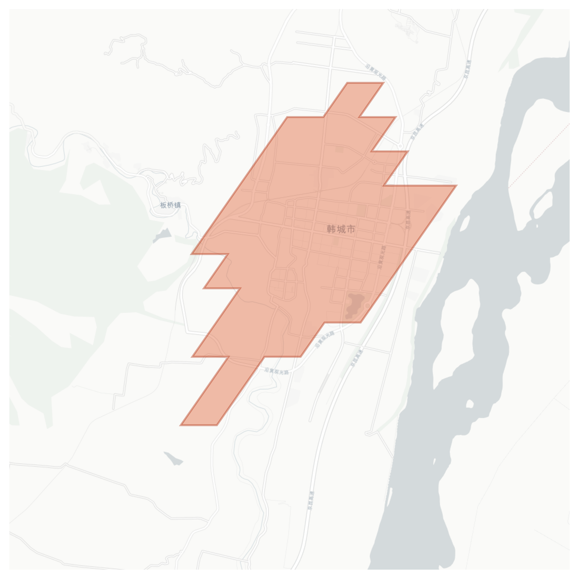 Hancheng geographic map