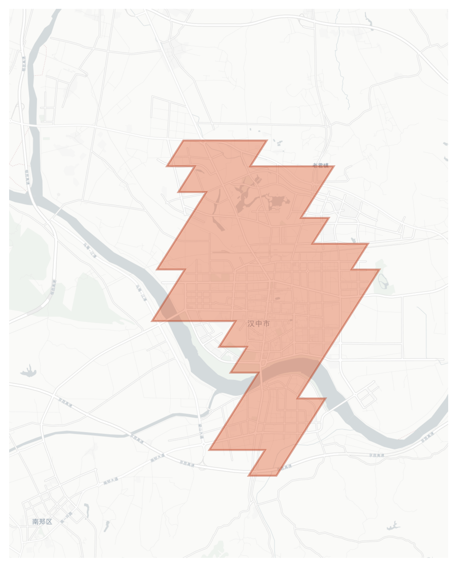 Hanzhong geographic map