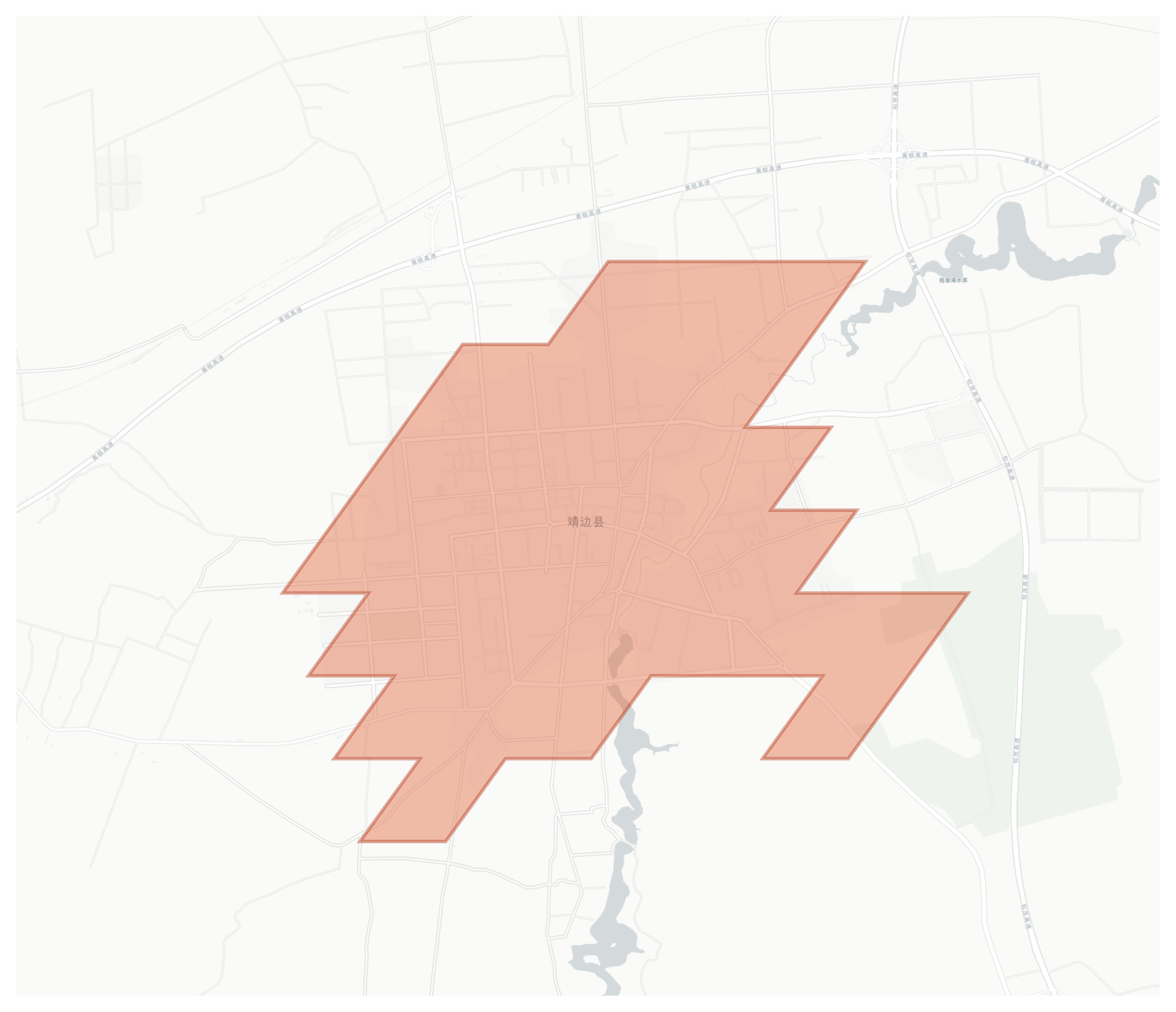 Jingbian geographic map