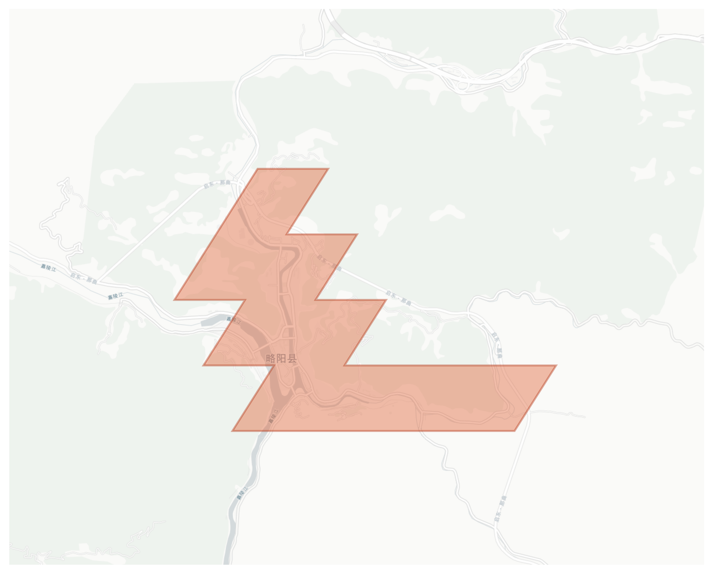 Lüeyang geographic map