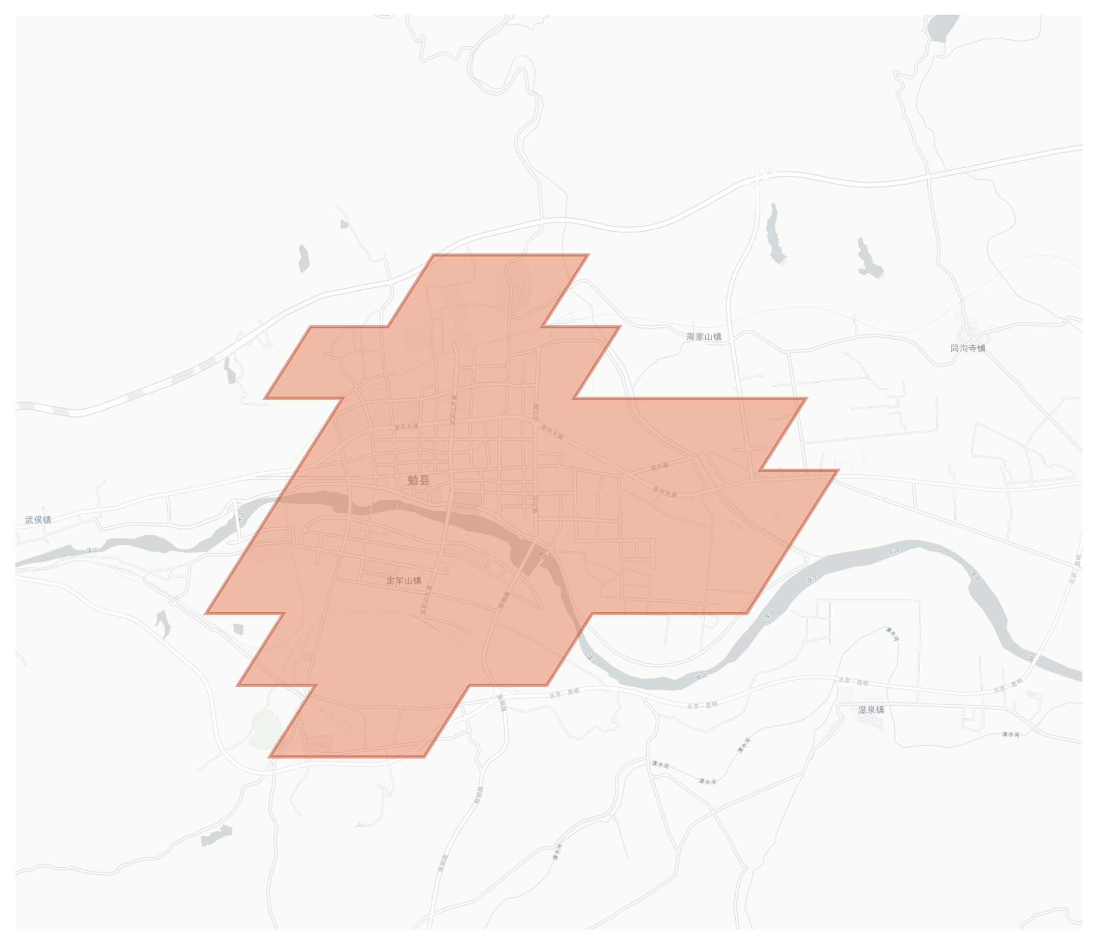 Mianxian geographic map