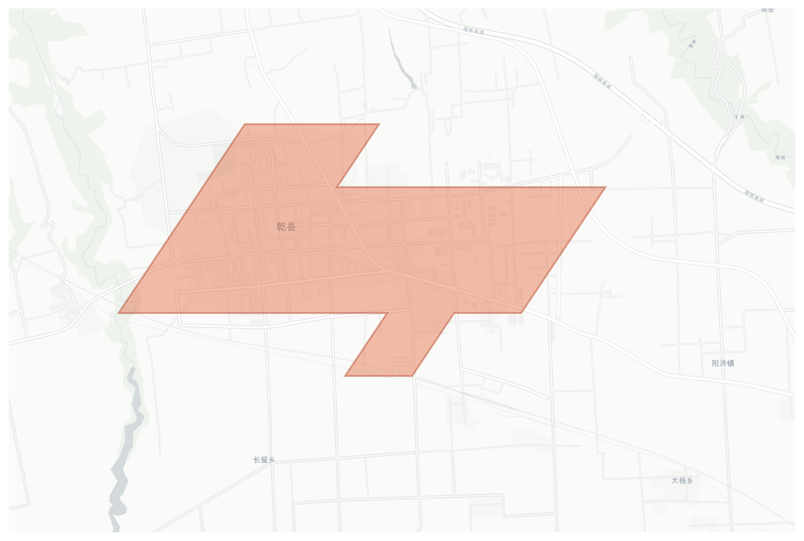 Qianxian geographic map