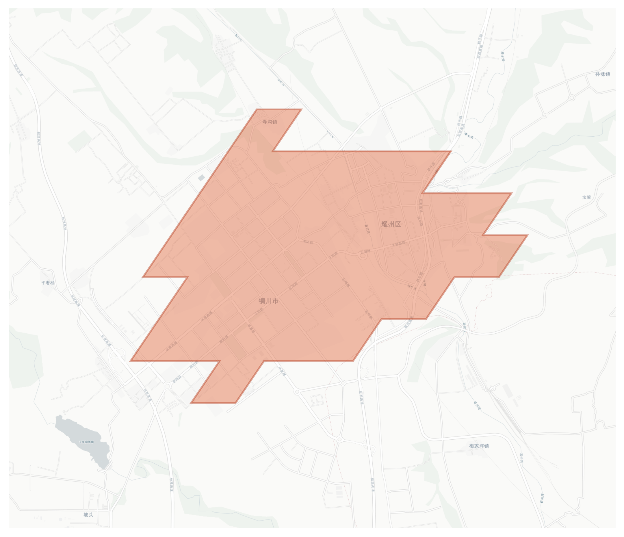 Tongchuan geographic map