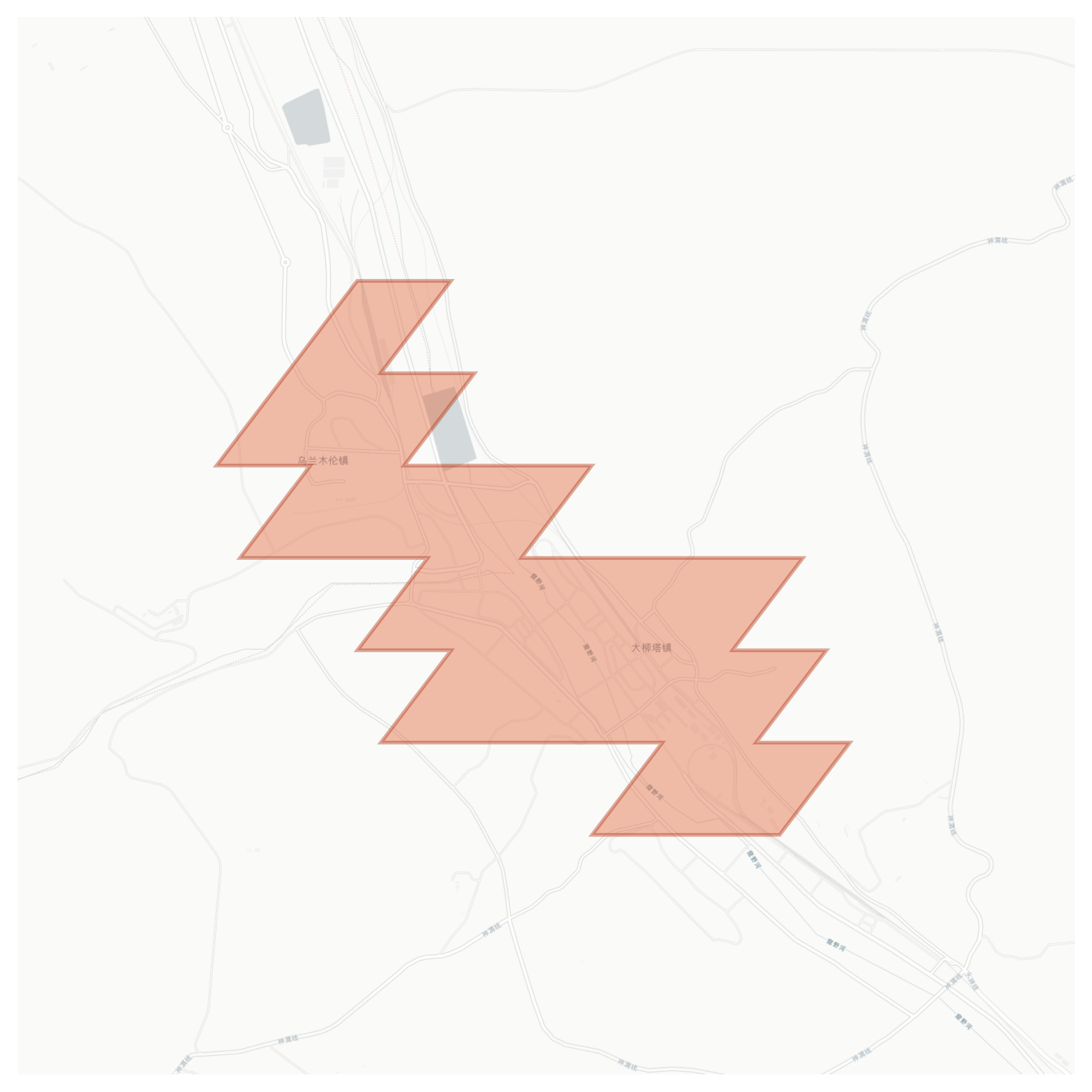 Ulaan Moron geographic map