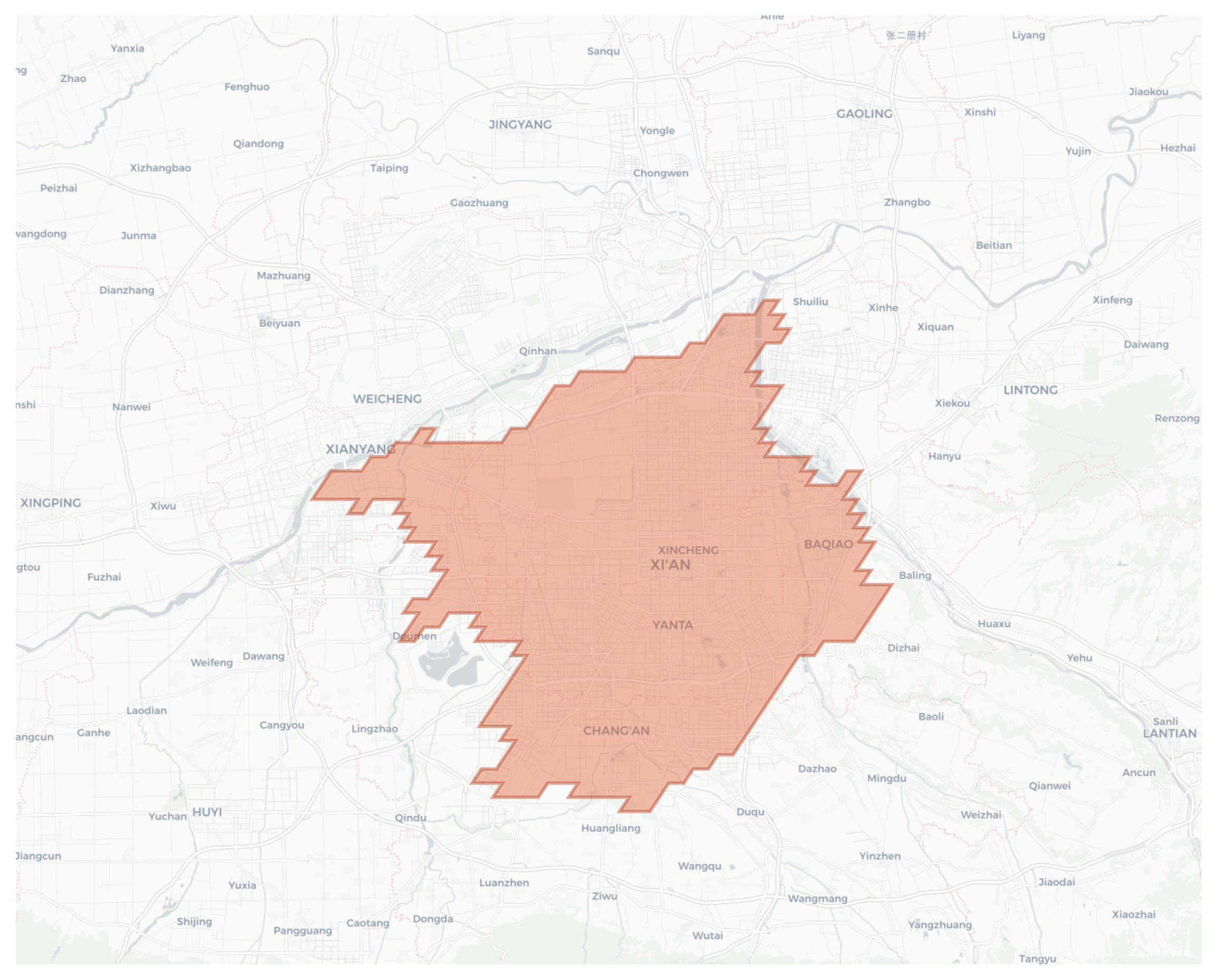 Xi'an geographic map
