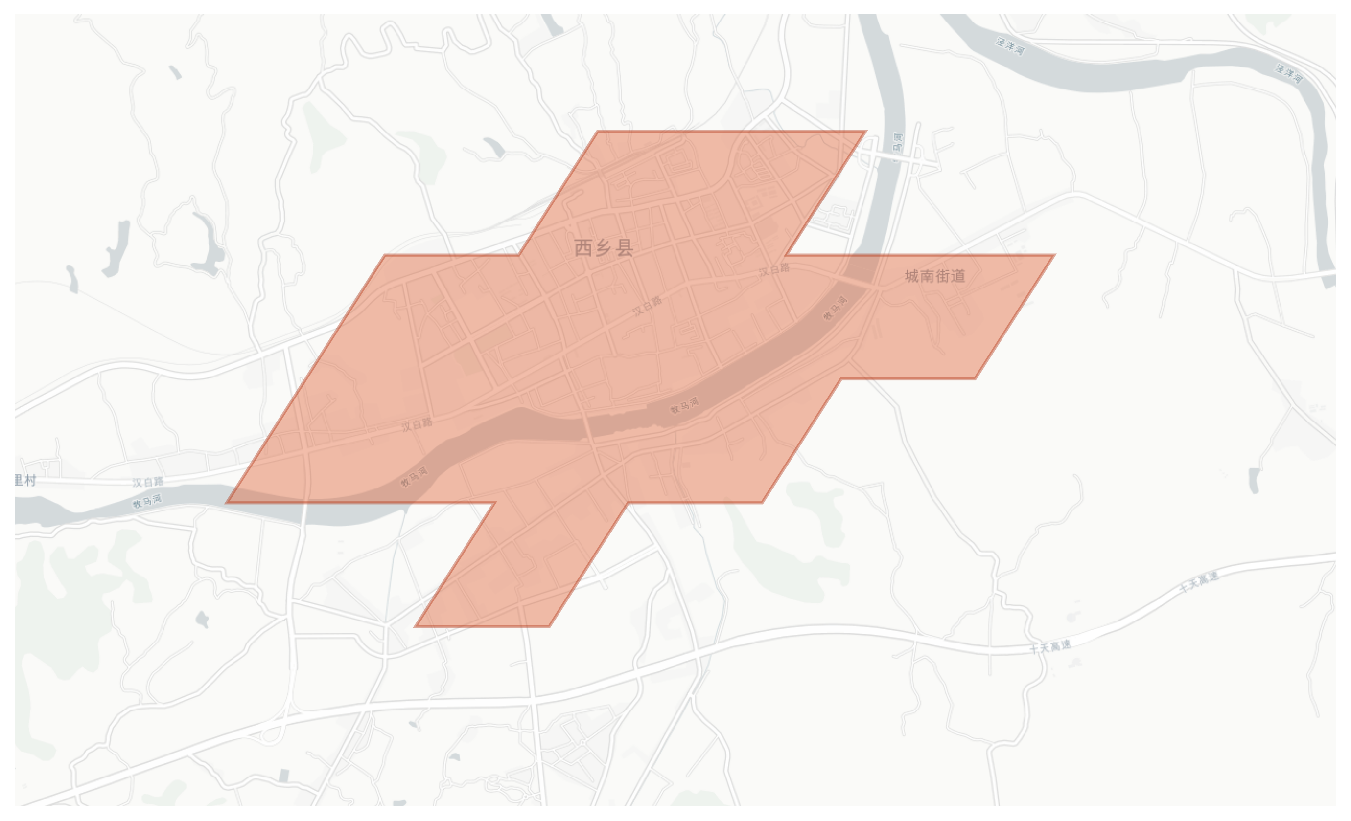 Xixiang geographic map