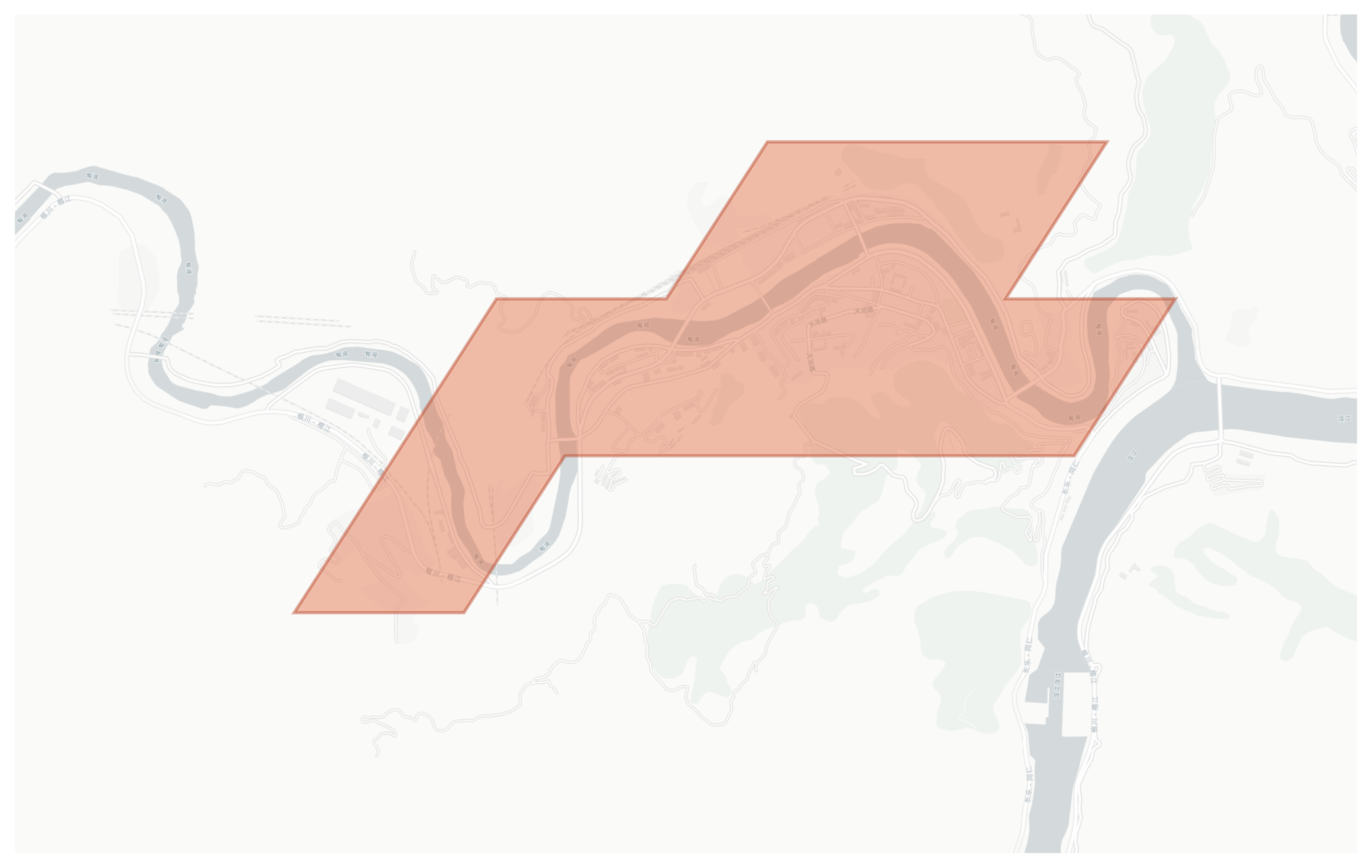 Xunyang geographic map