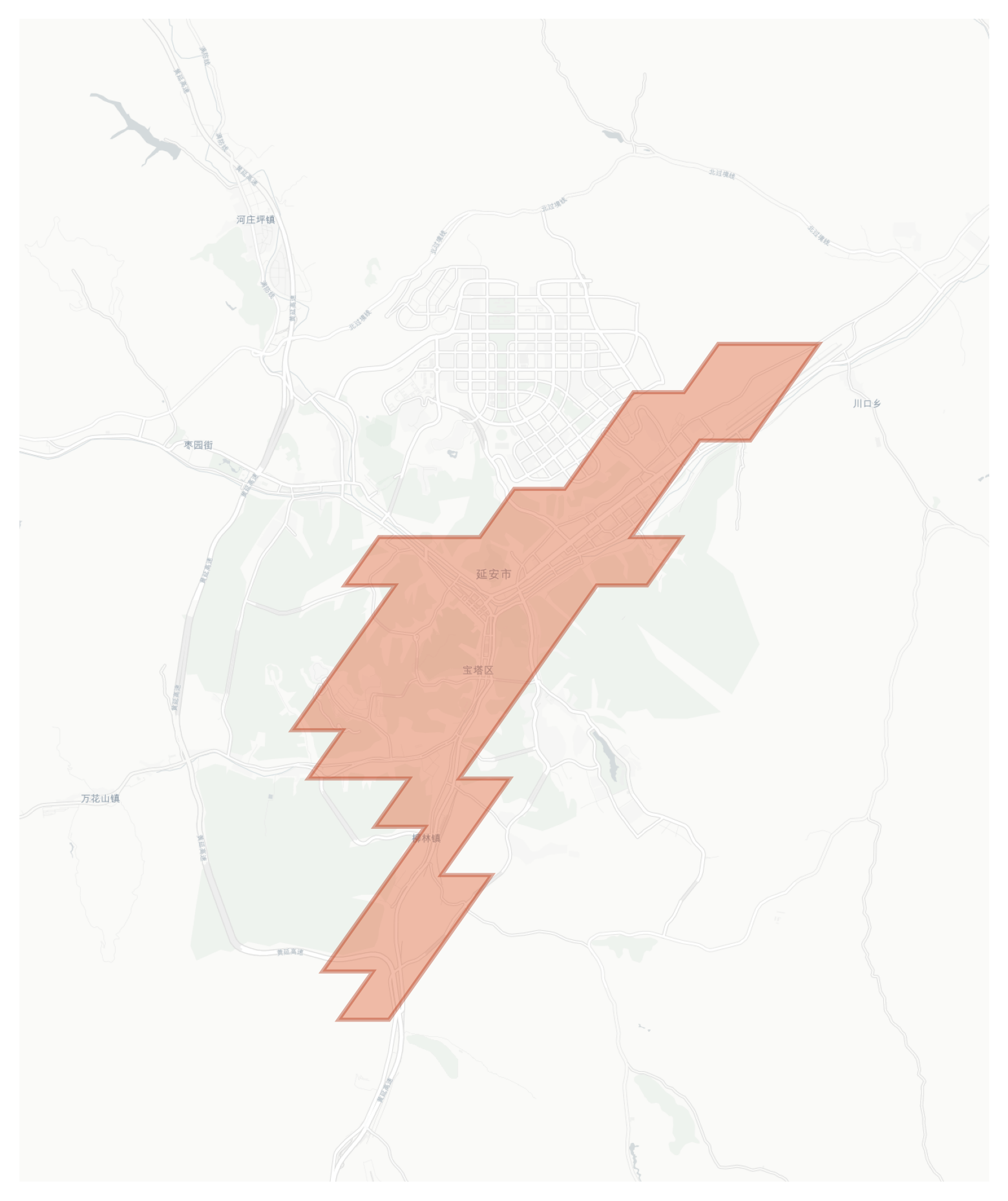 Yan'an geographic map