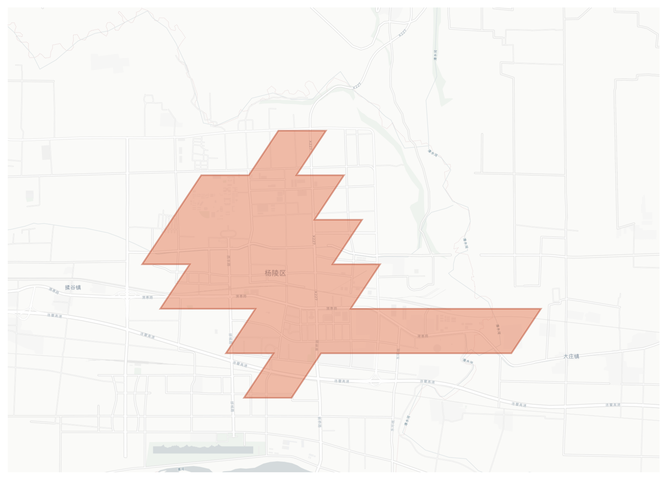 Yangling geographic map