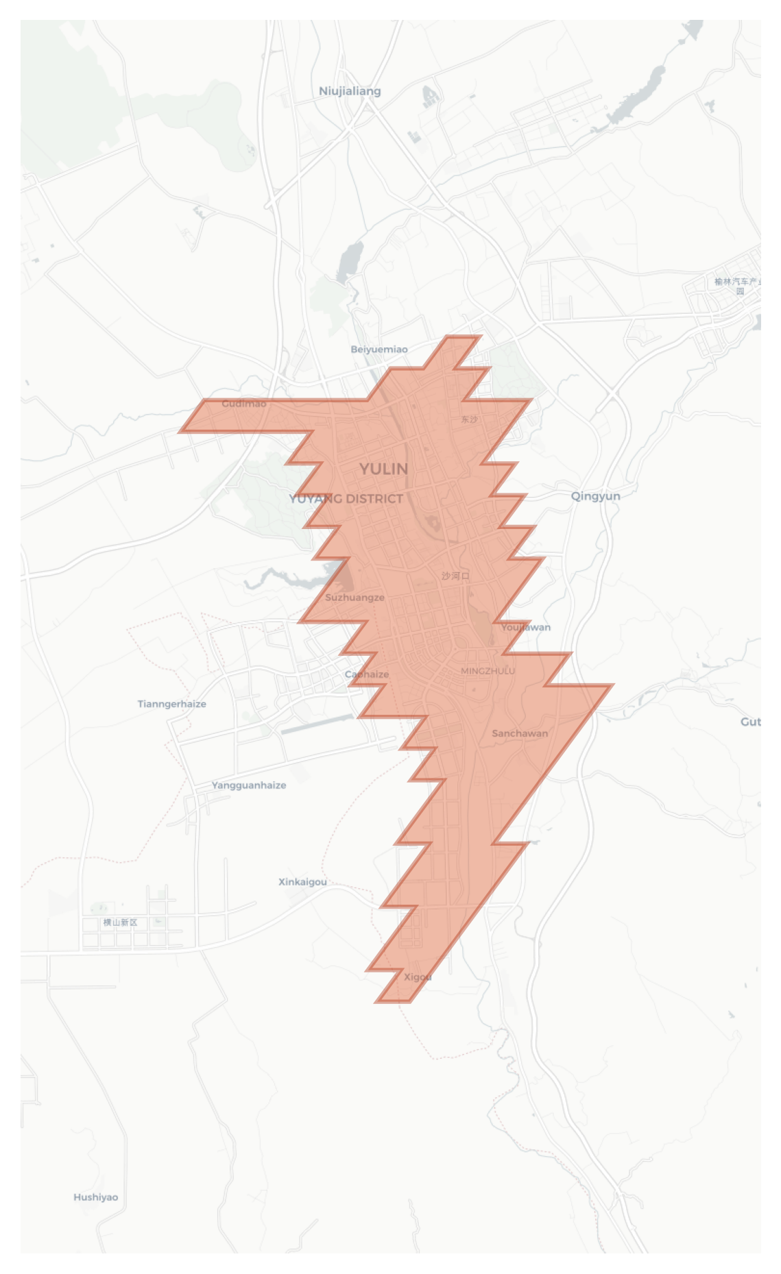 Yulin geographic map