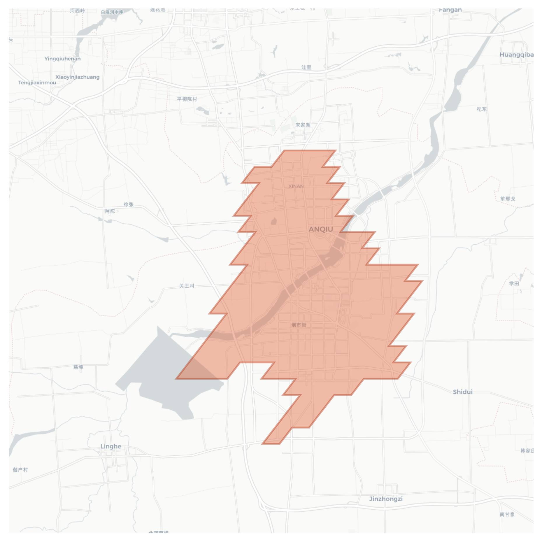 Anqiu geographic map