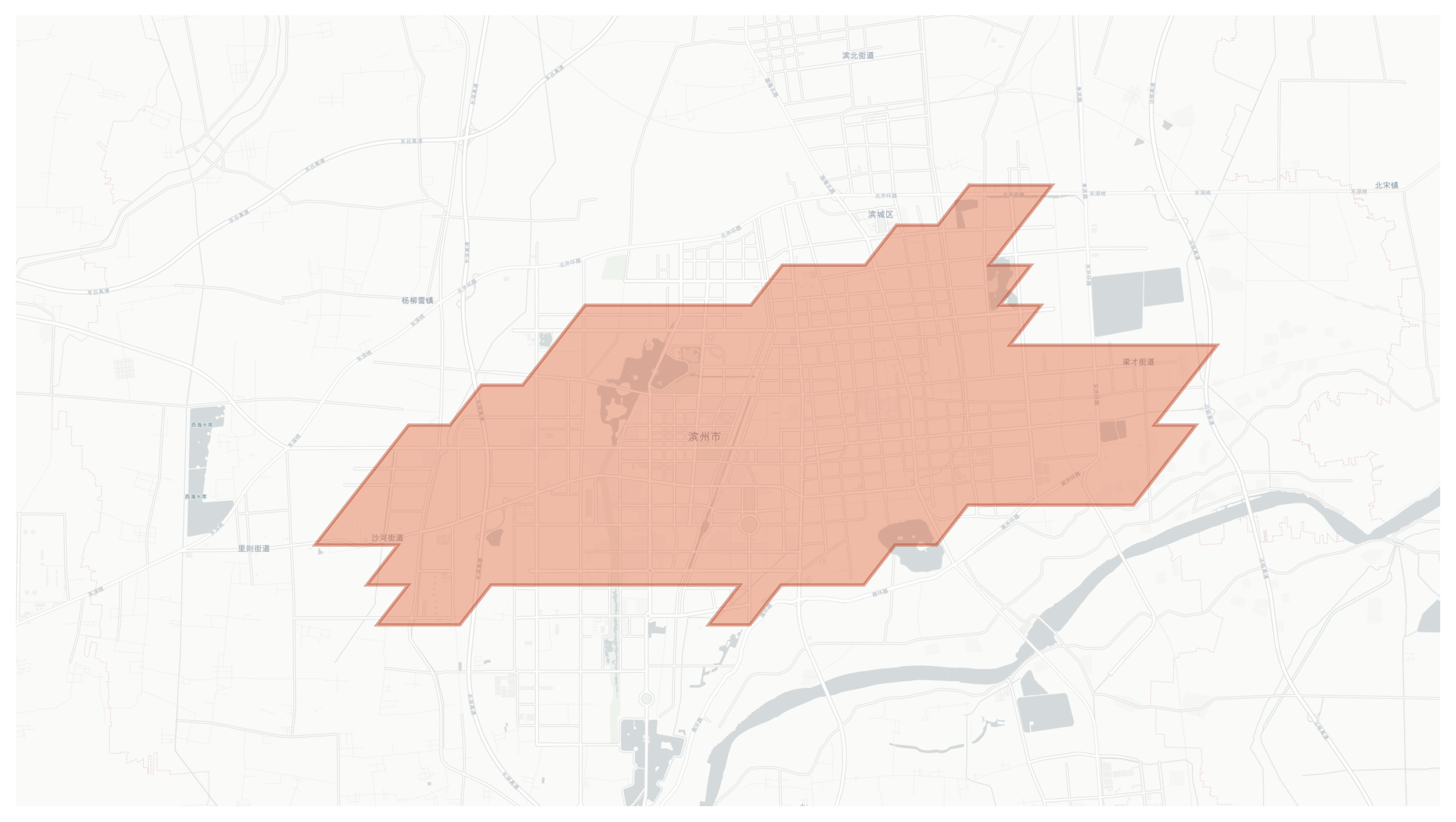 Binzhou geographic map