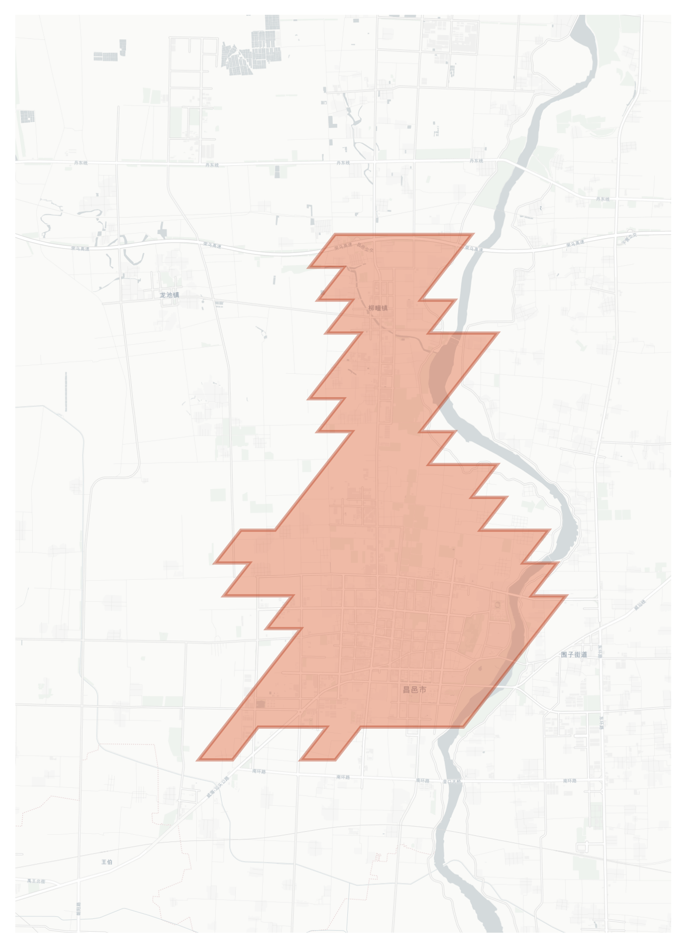 Changyi geographic map
