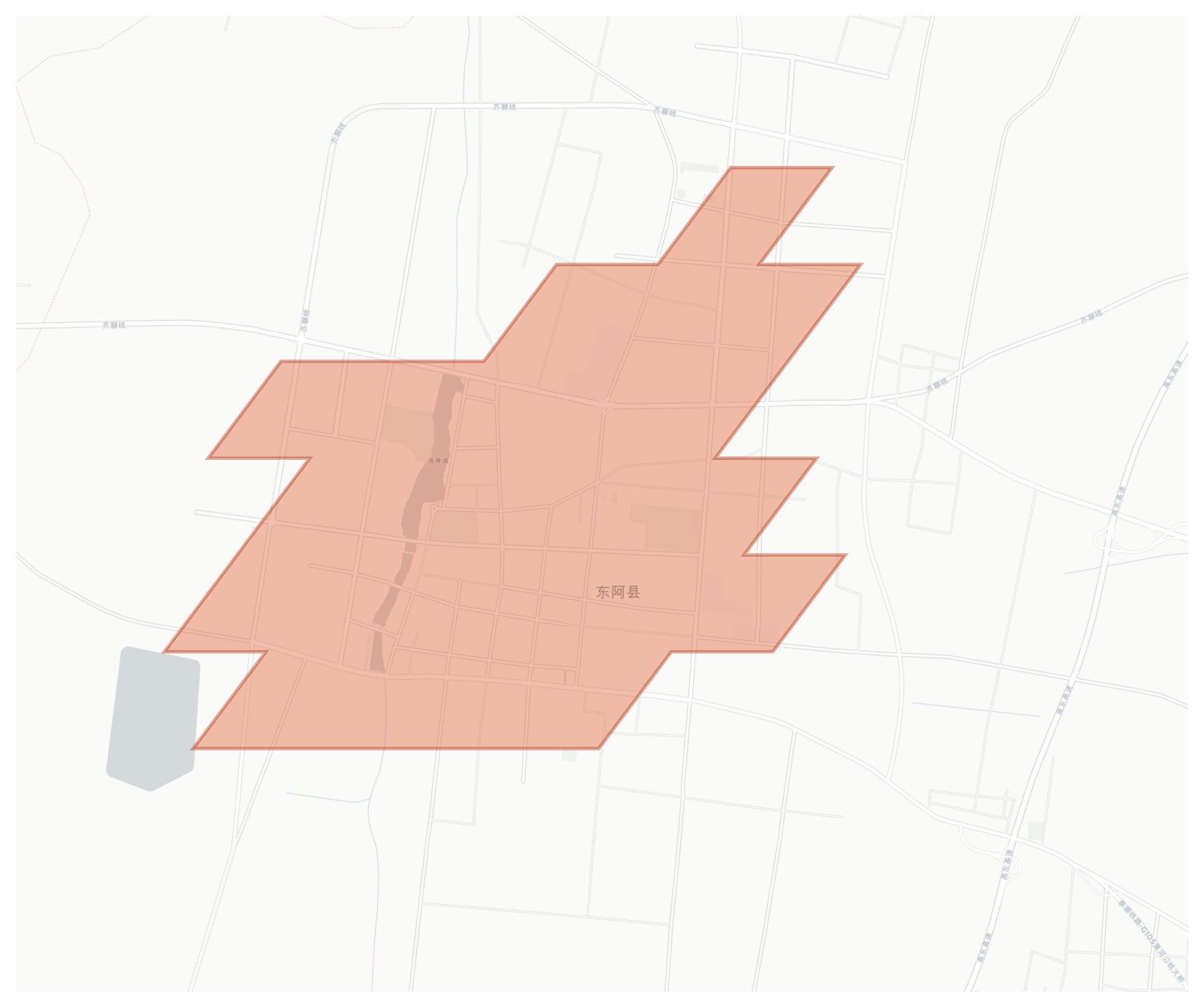 Dong'e geographic map