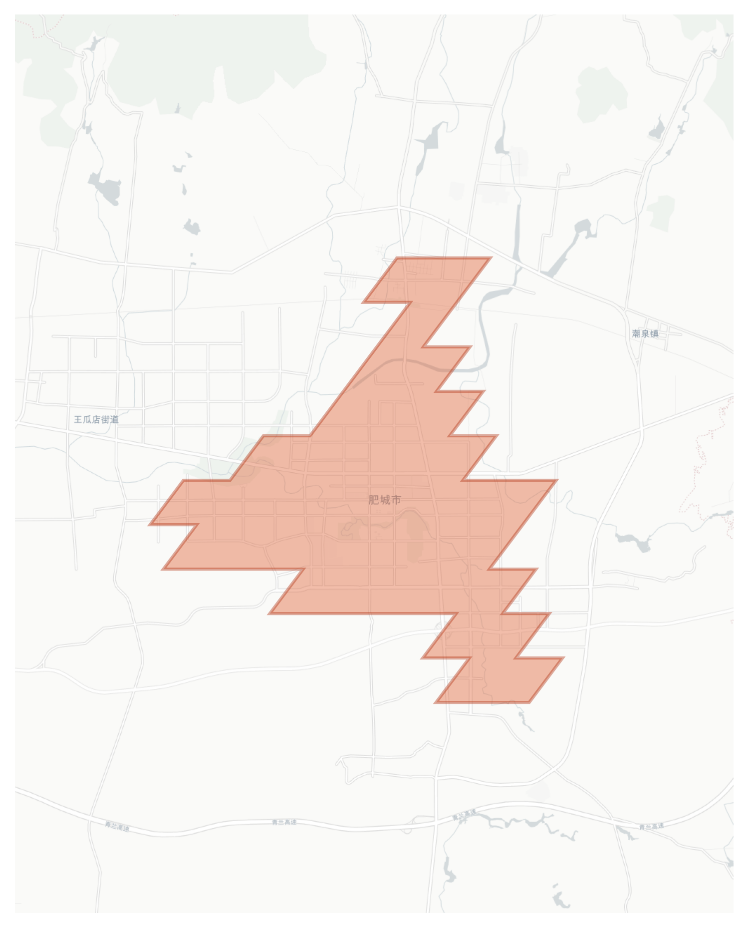 Feicheng geographic map