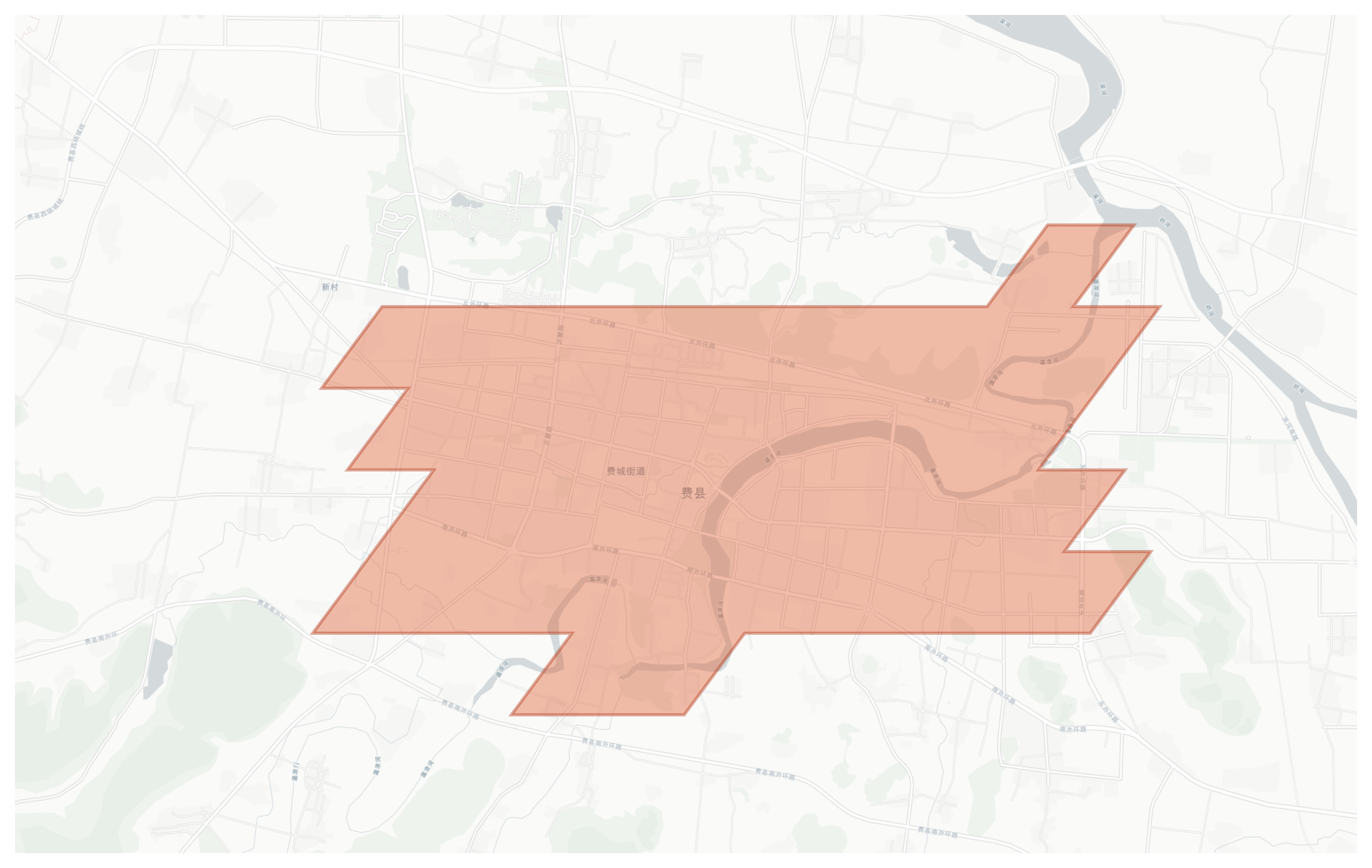 Feixian geographic map