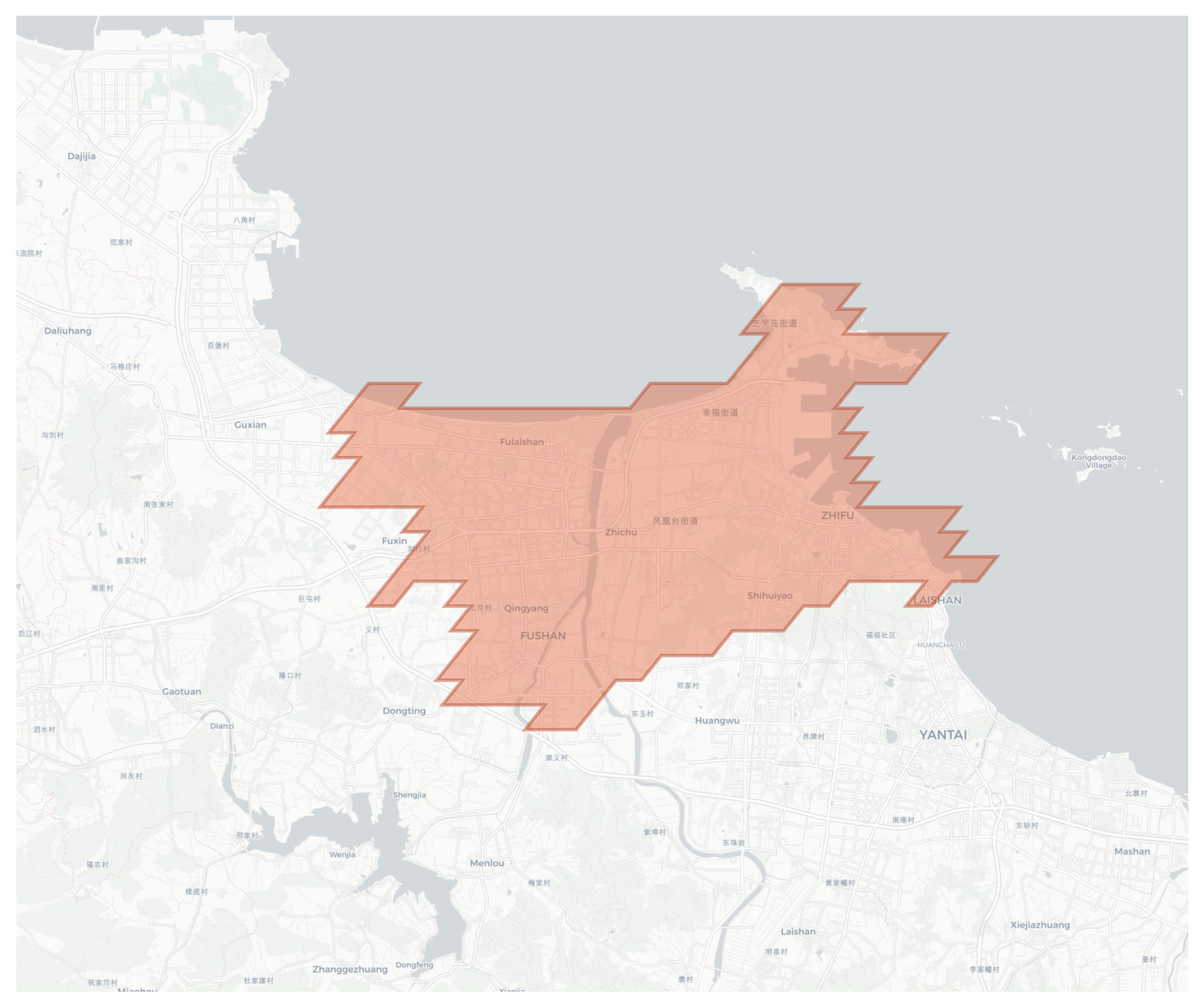 Fushan geographic map