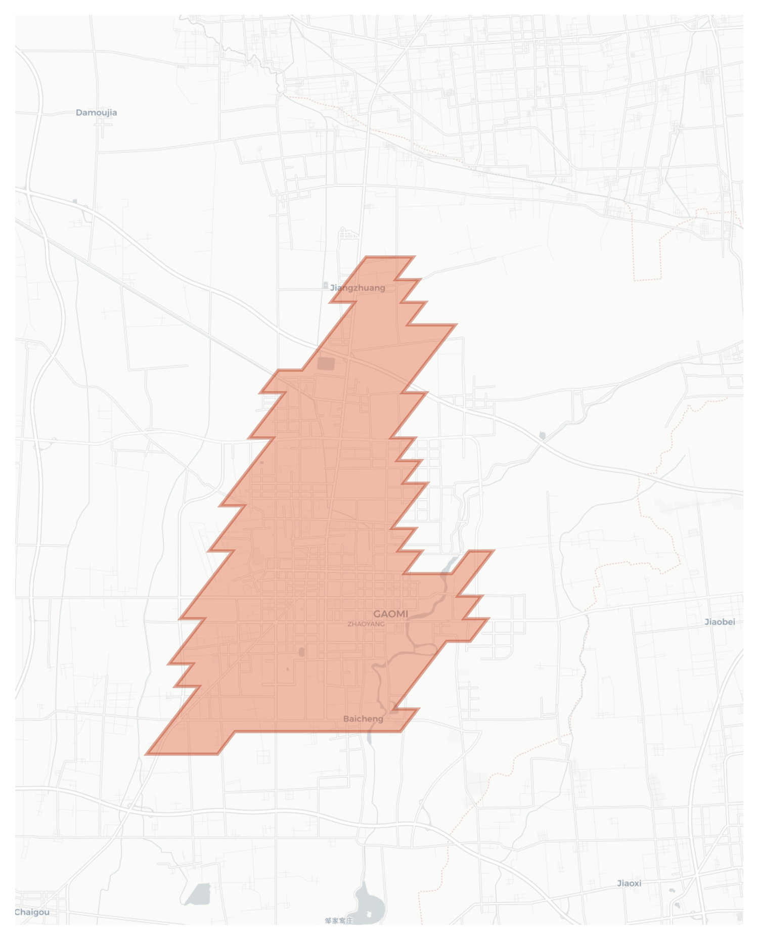 Gaomi geographic map
