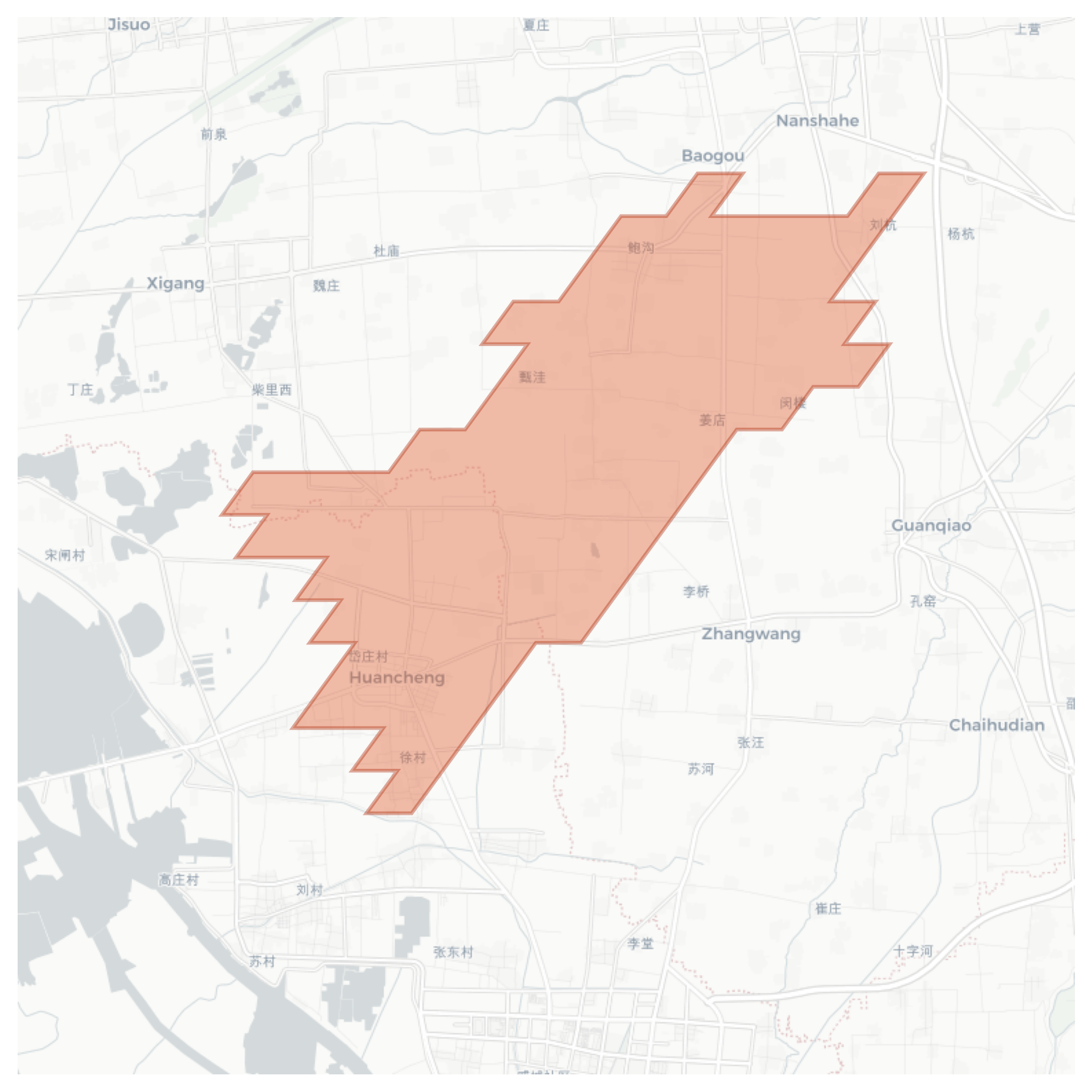 Huancheng geographic map