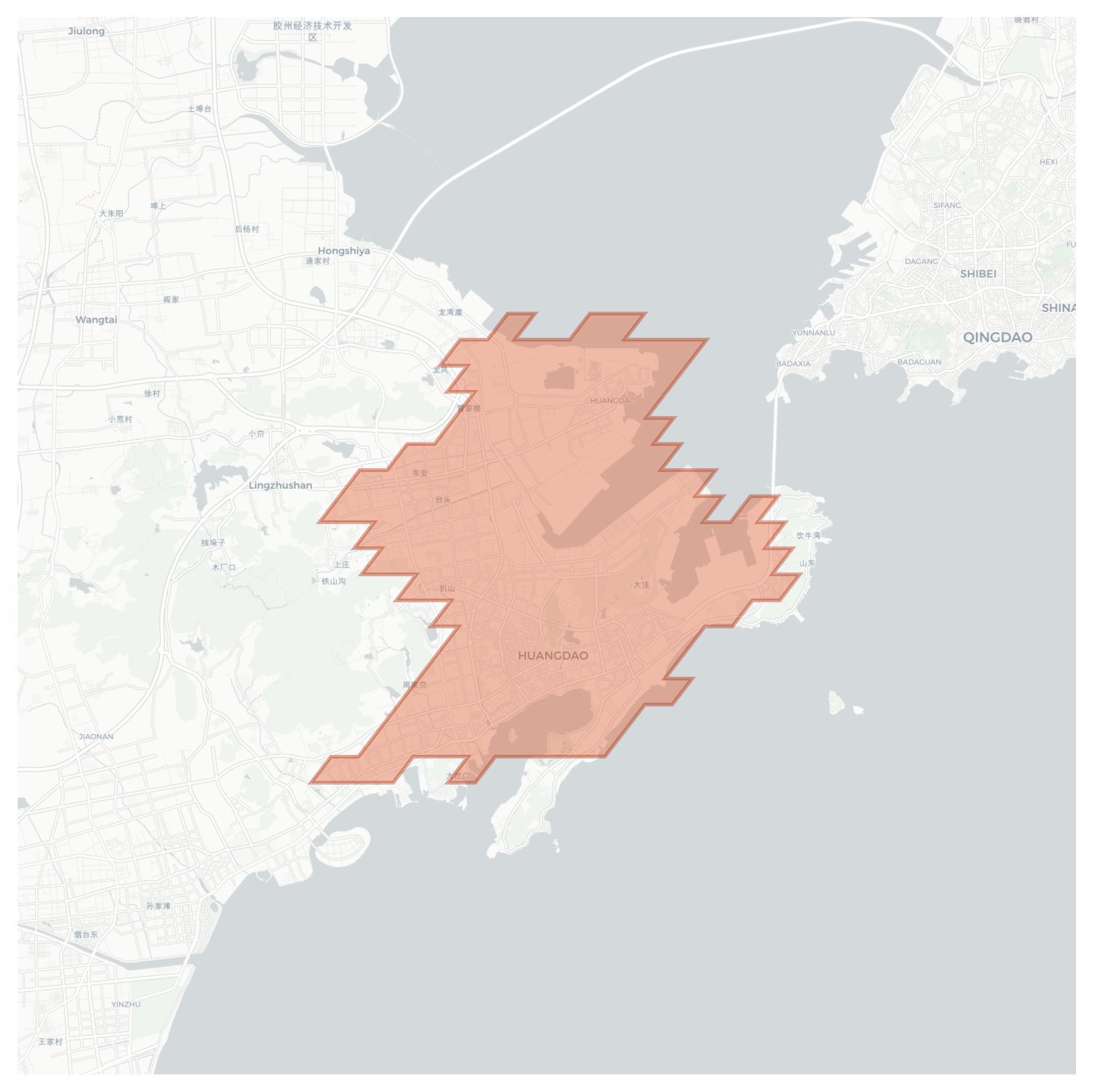 Huangdao District geographic map