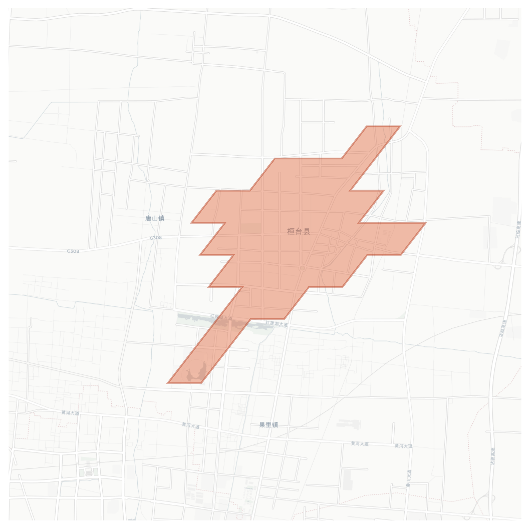 Huantai geographic map