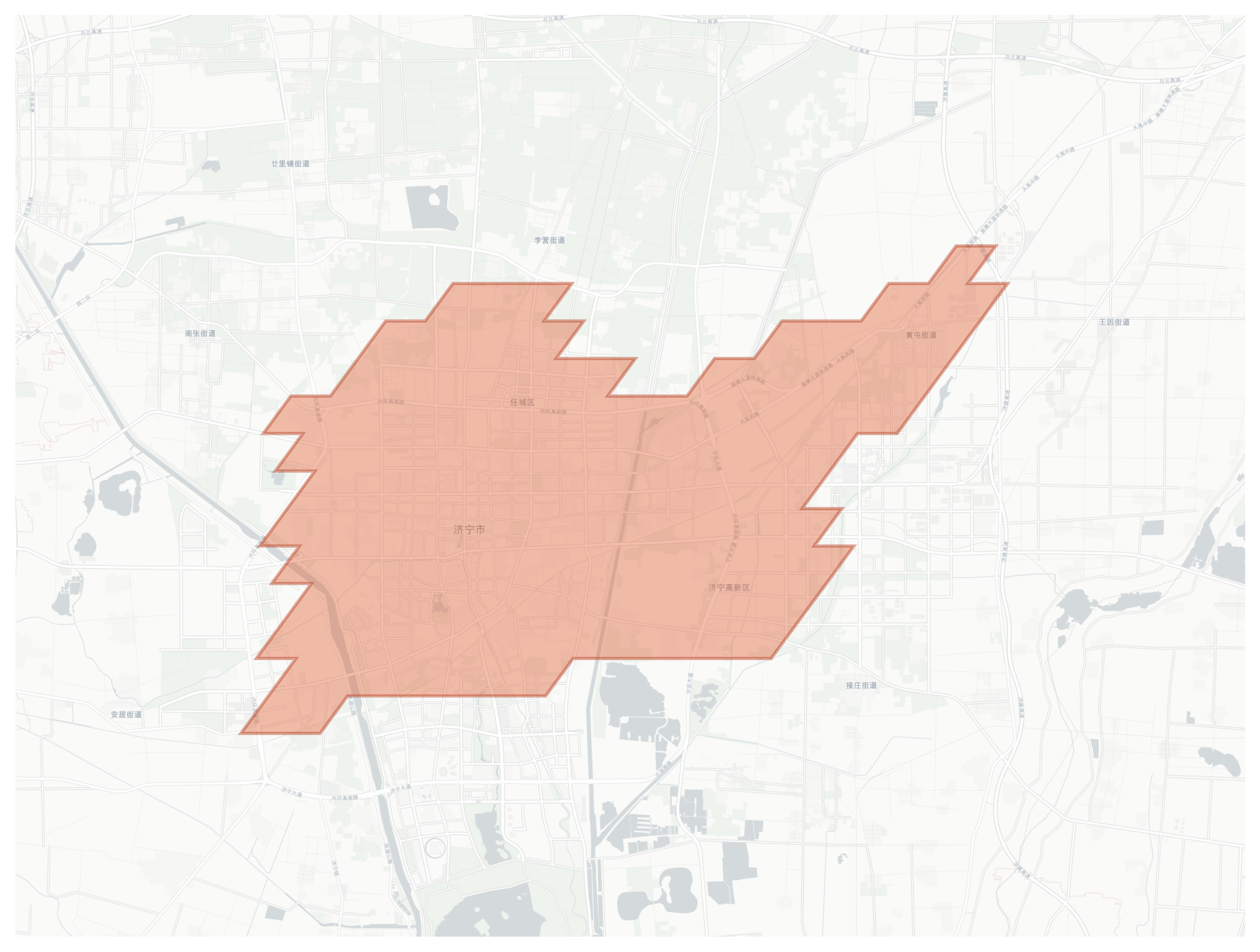 Jining geographic map