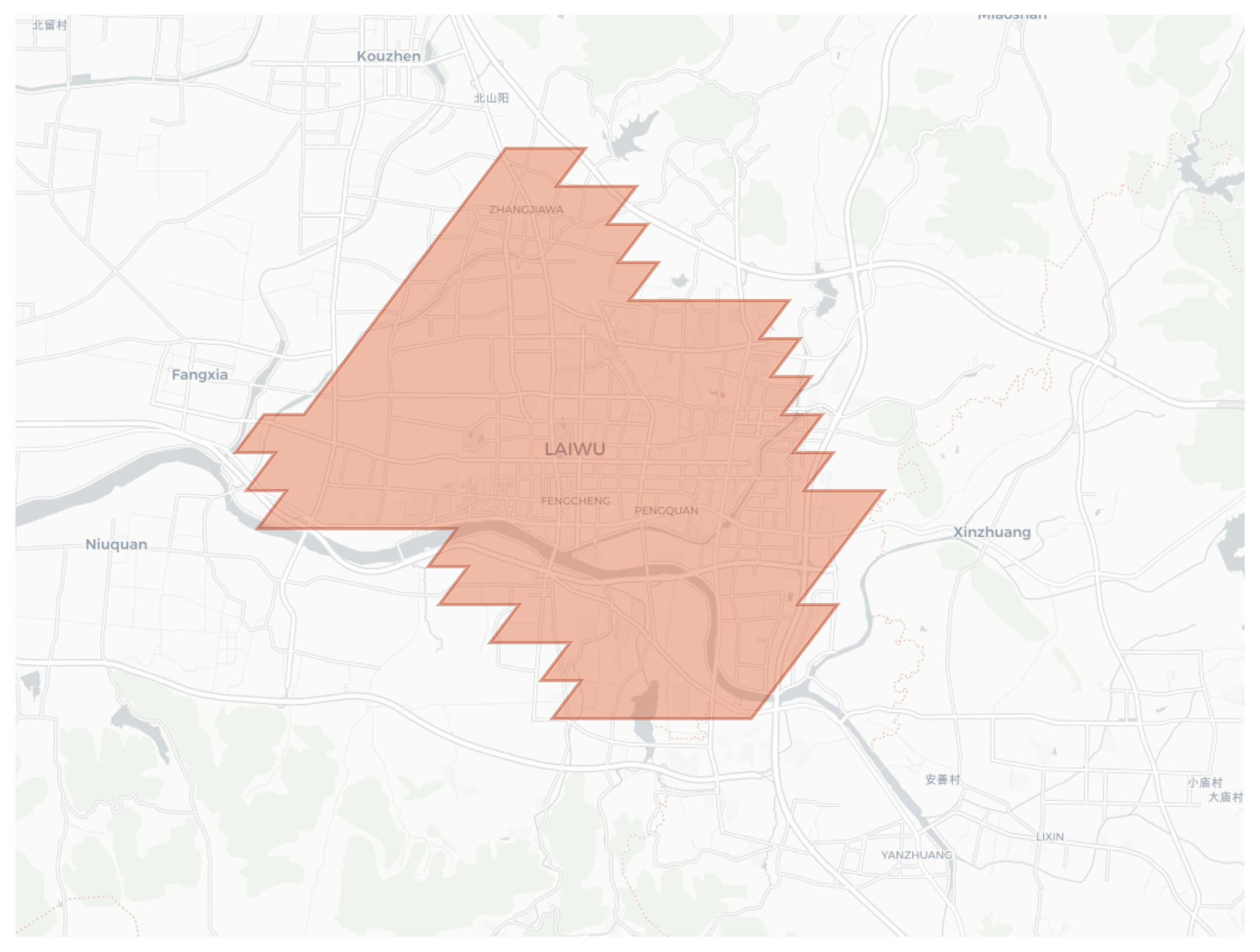 Laiwu geographic map