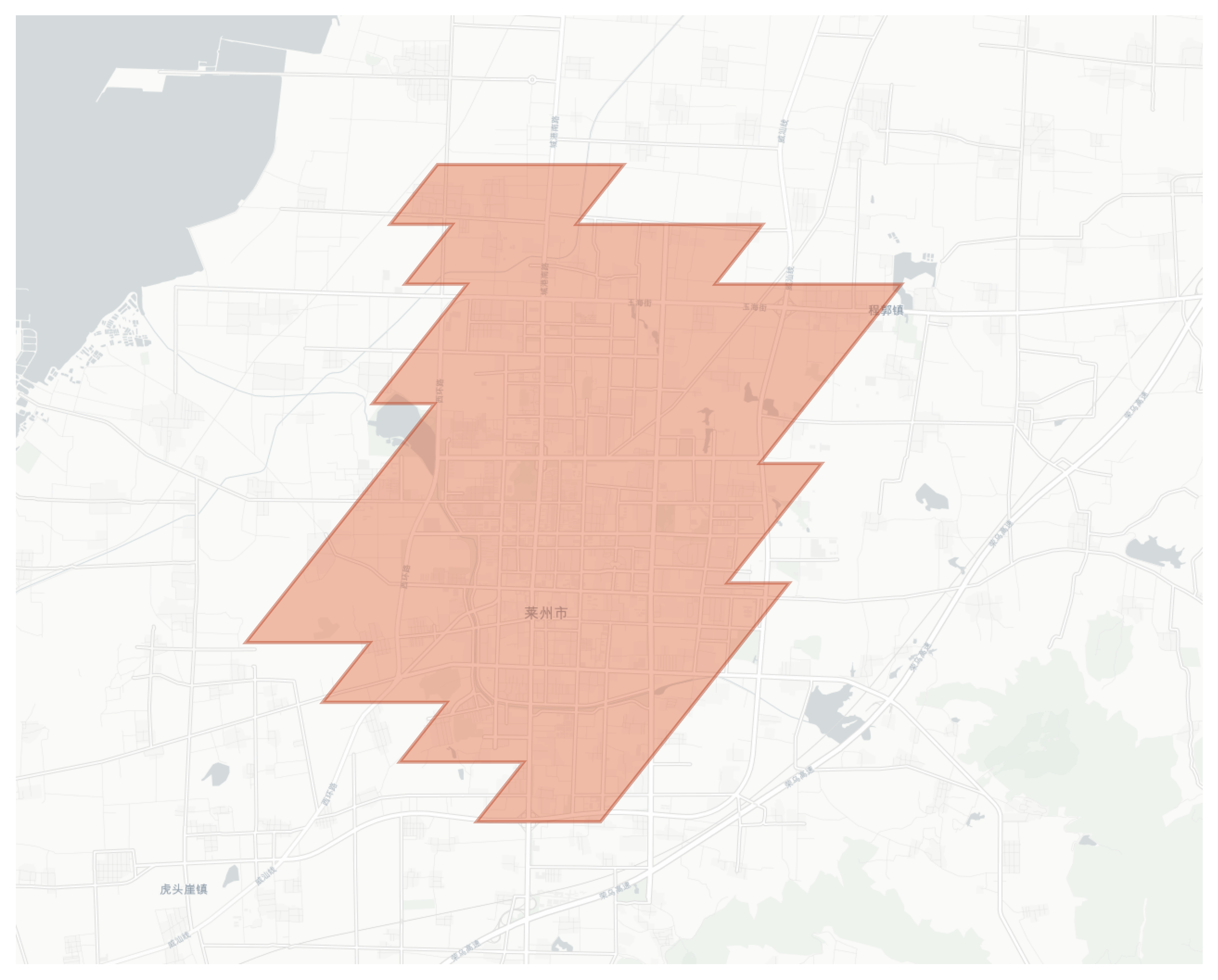 Laizhou geographic map