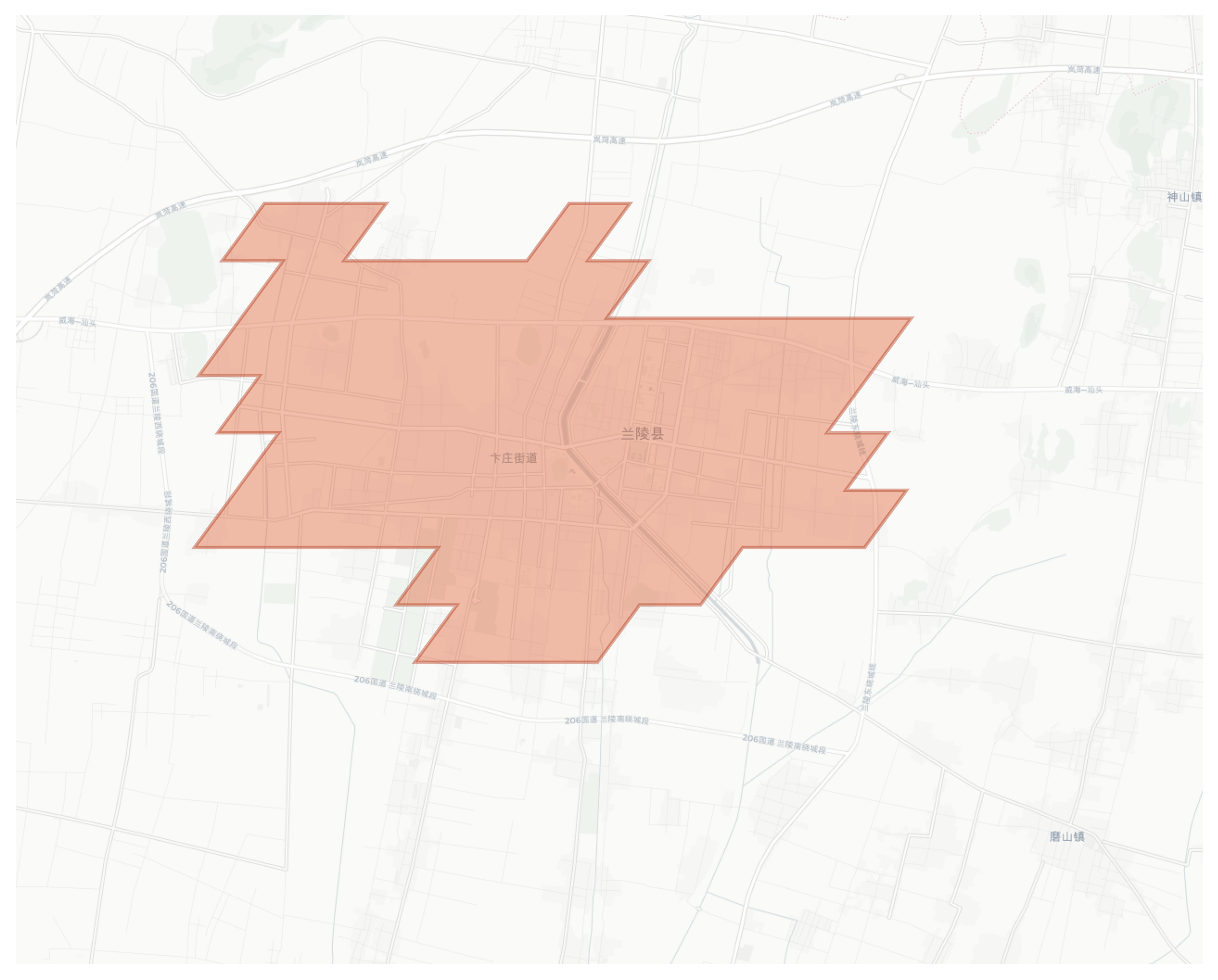 Lanling geographic map