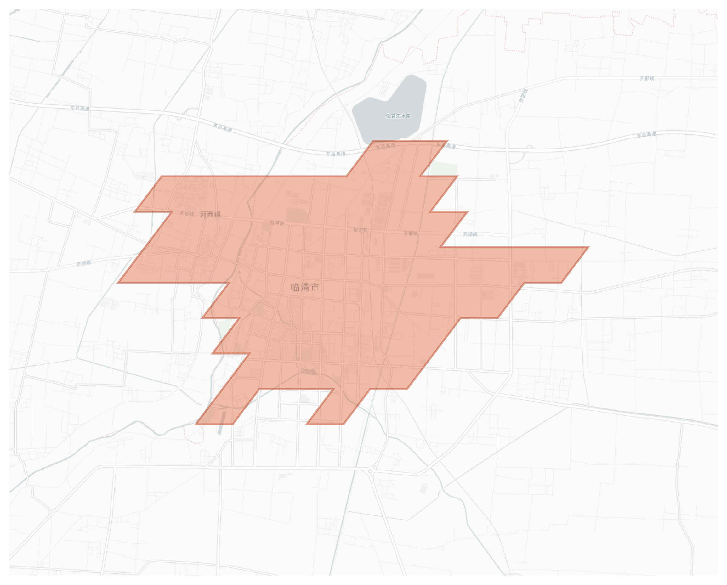 Linqing geographic map