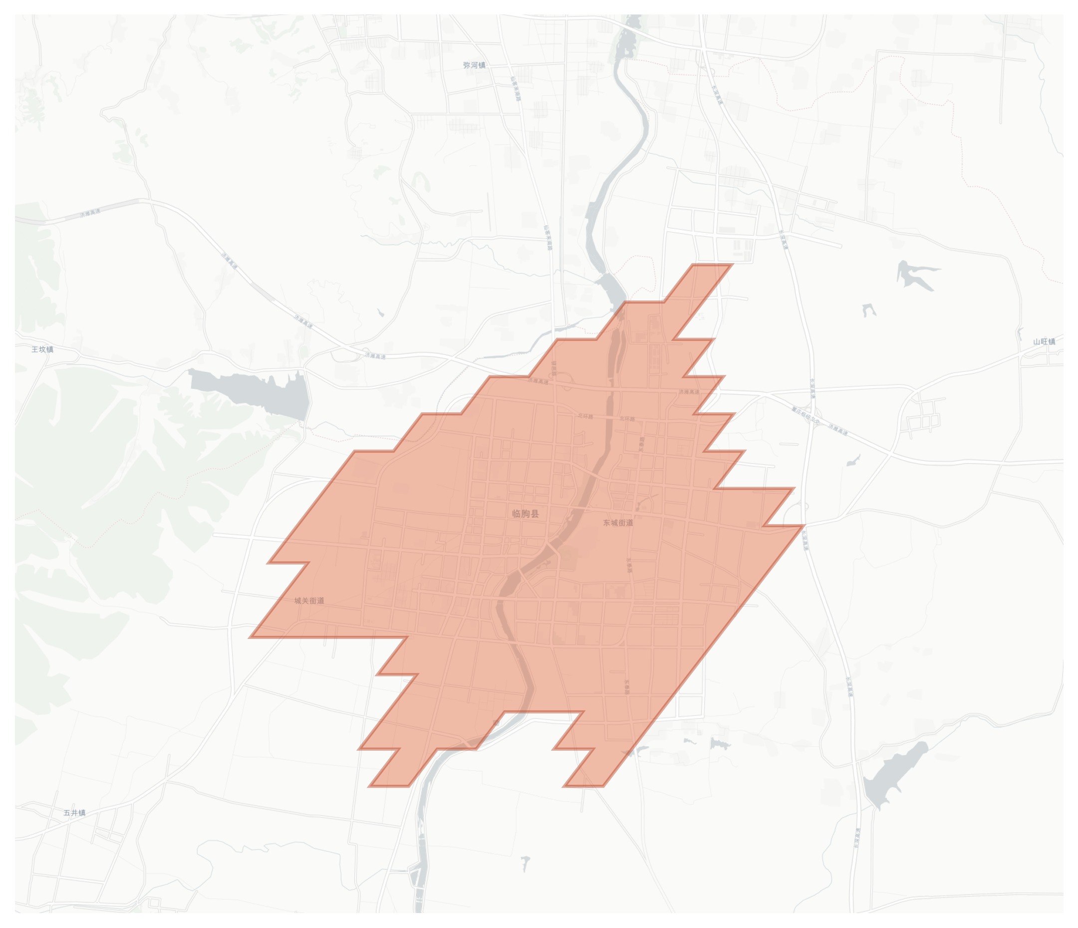Linqu geographic map
