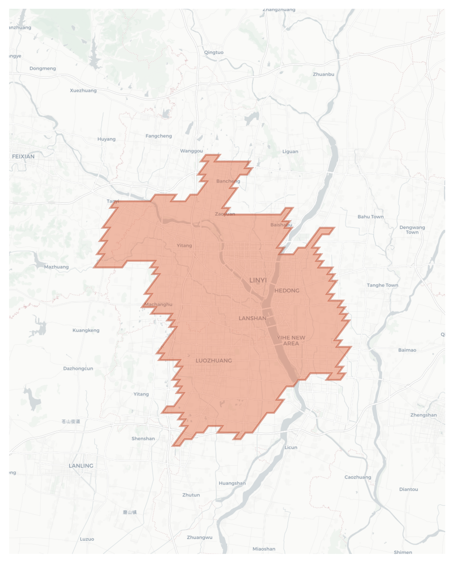 Linyi geographic map