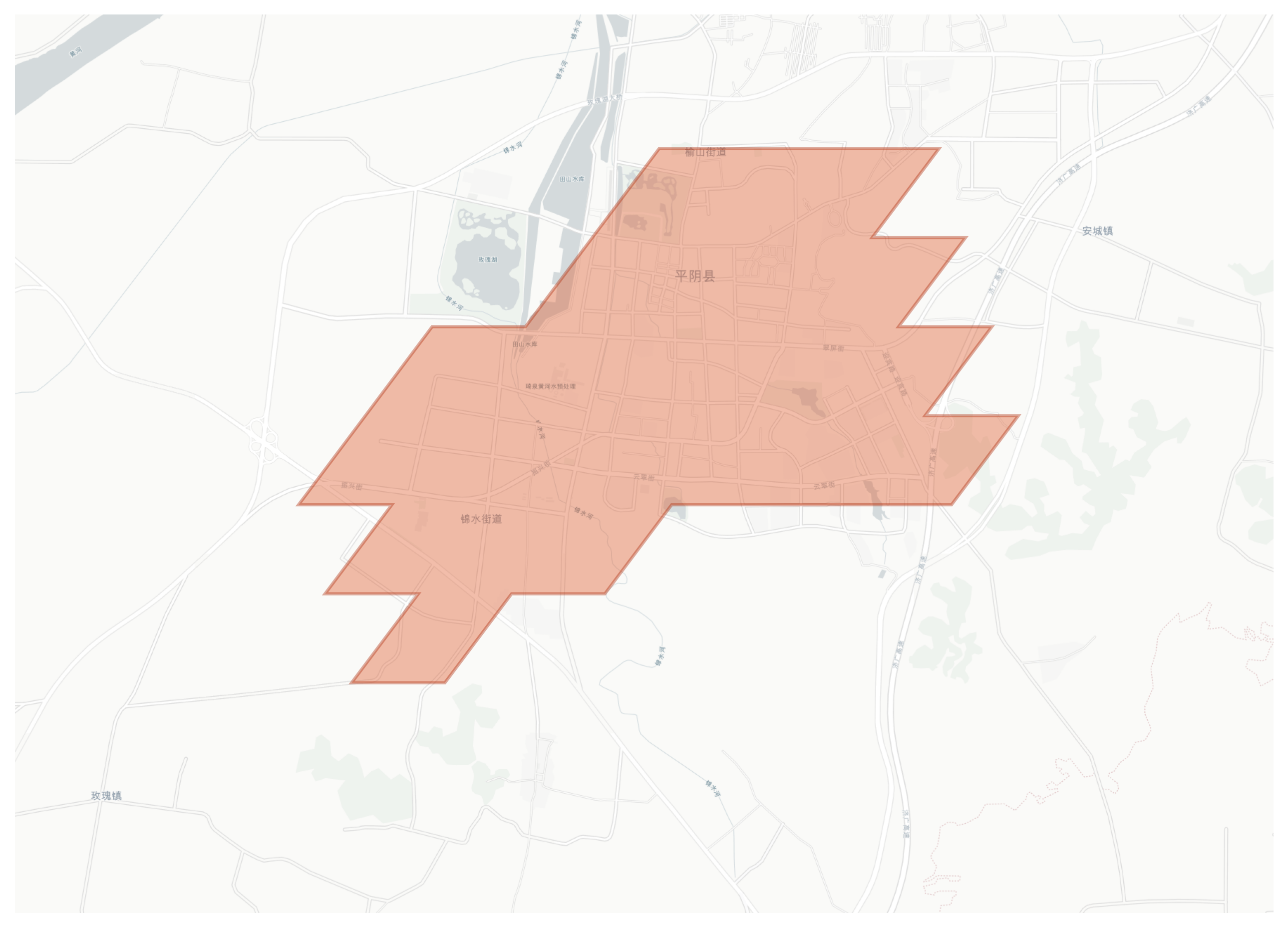 Pingyin geographic map