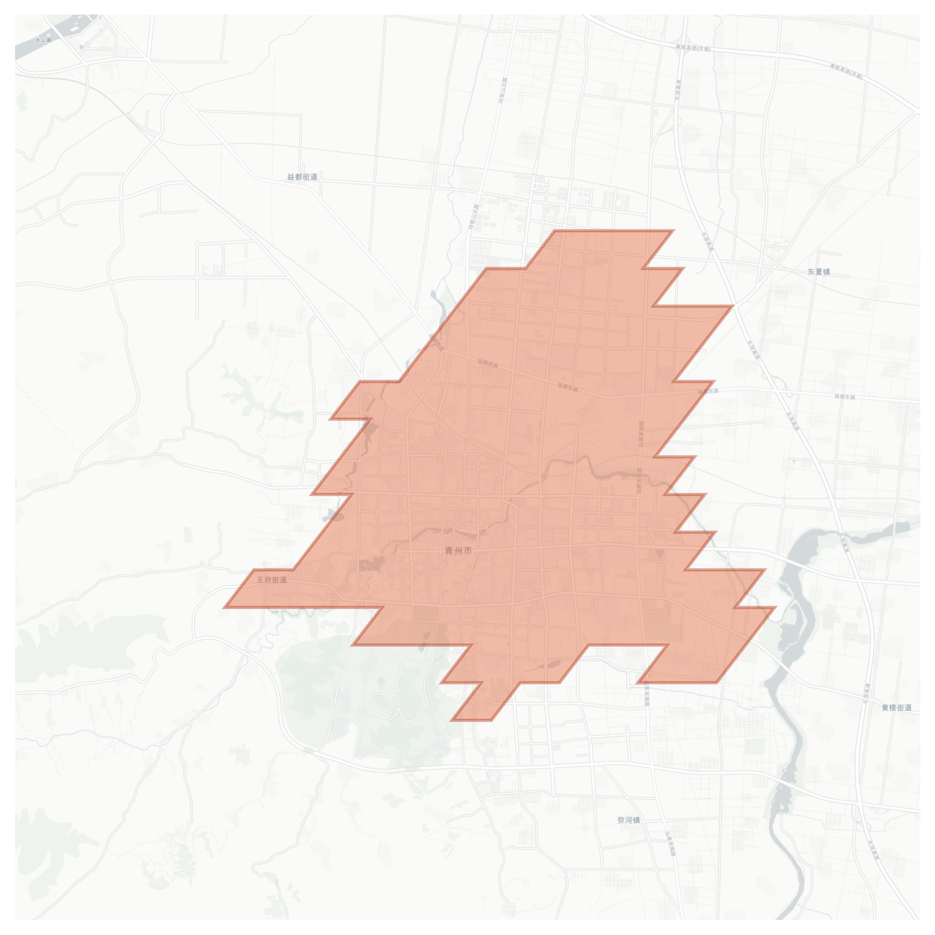 Qingzhou geographic map