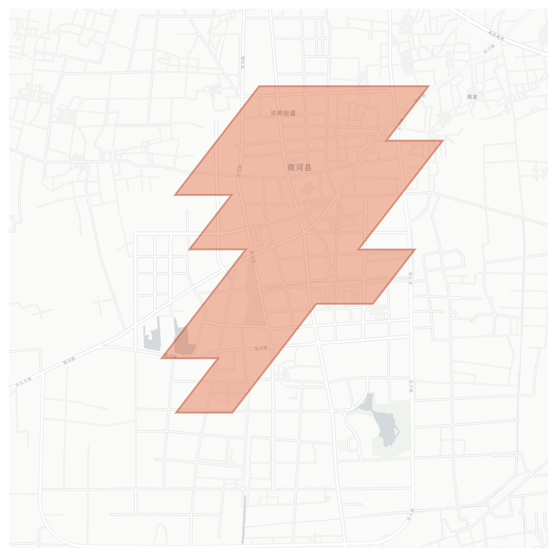 Shanghe geographic map