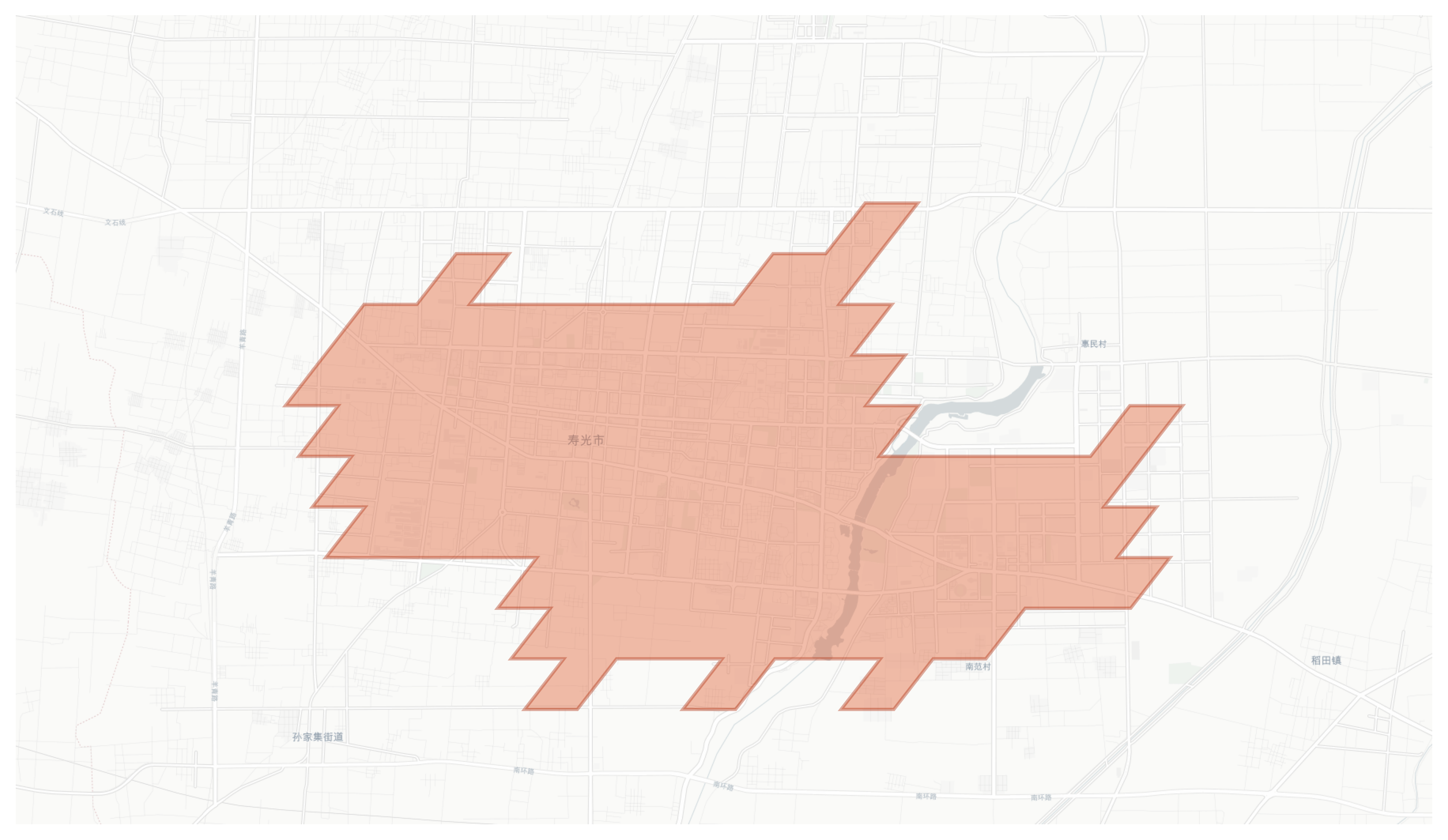 Shouguang geographic map