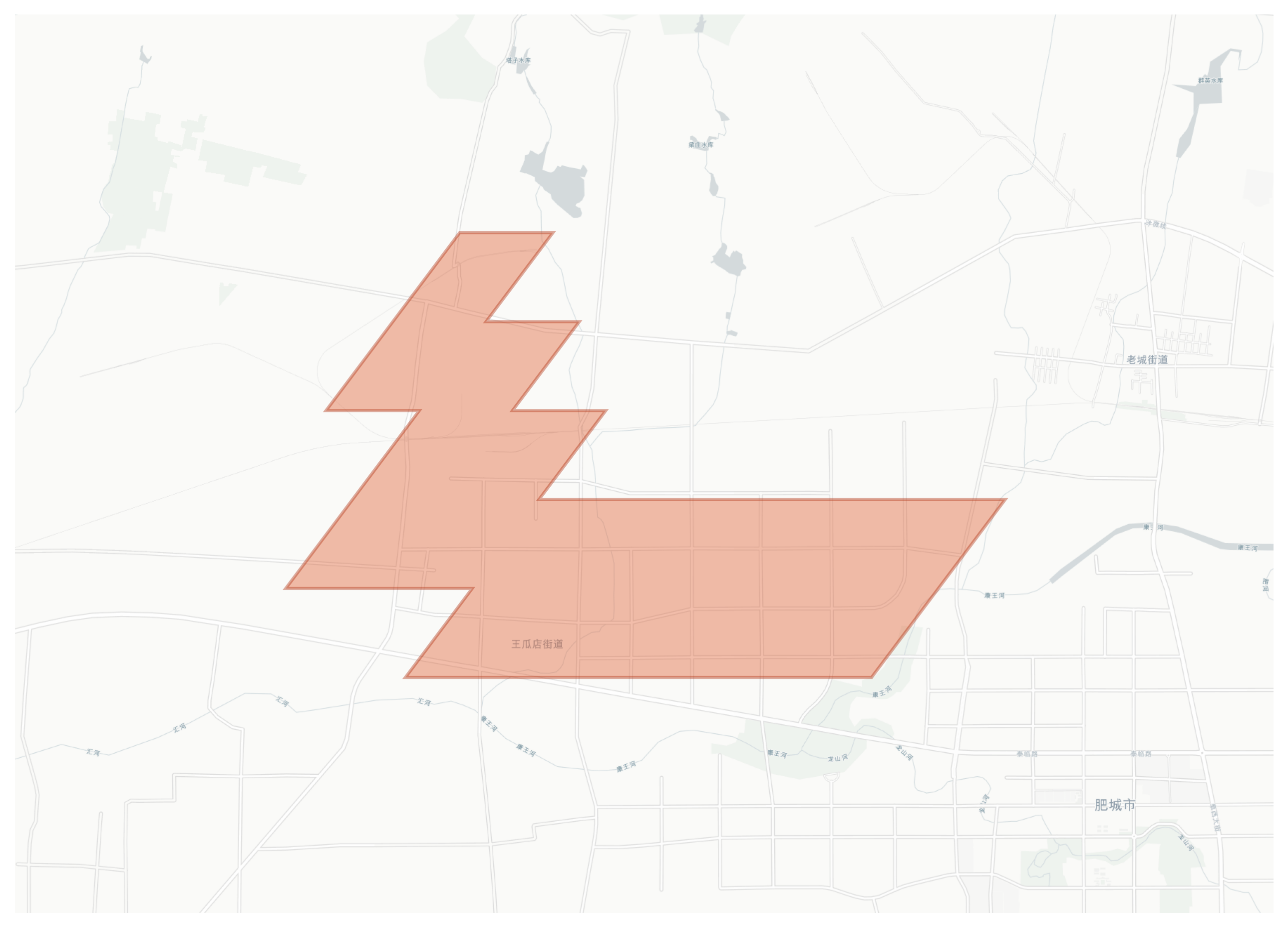 王瓜店街道 geographic map