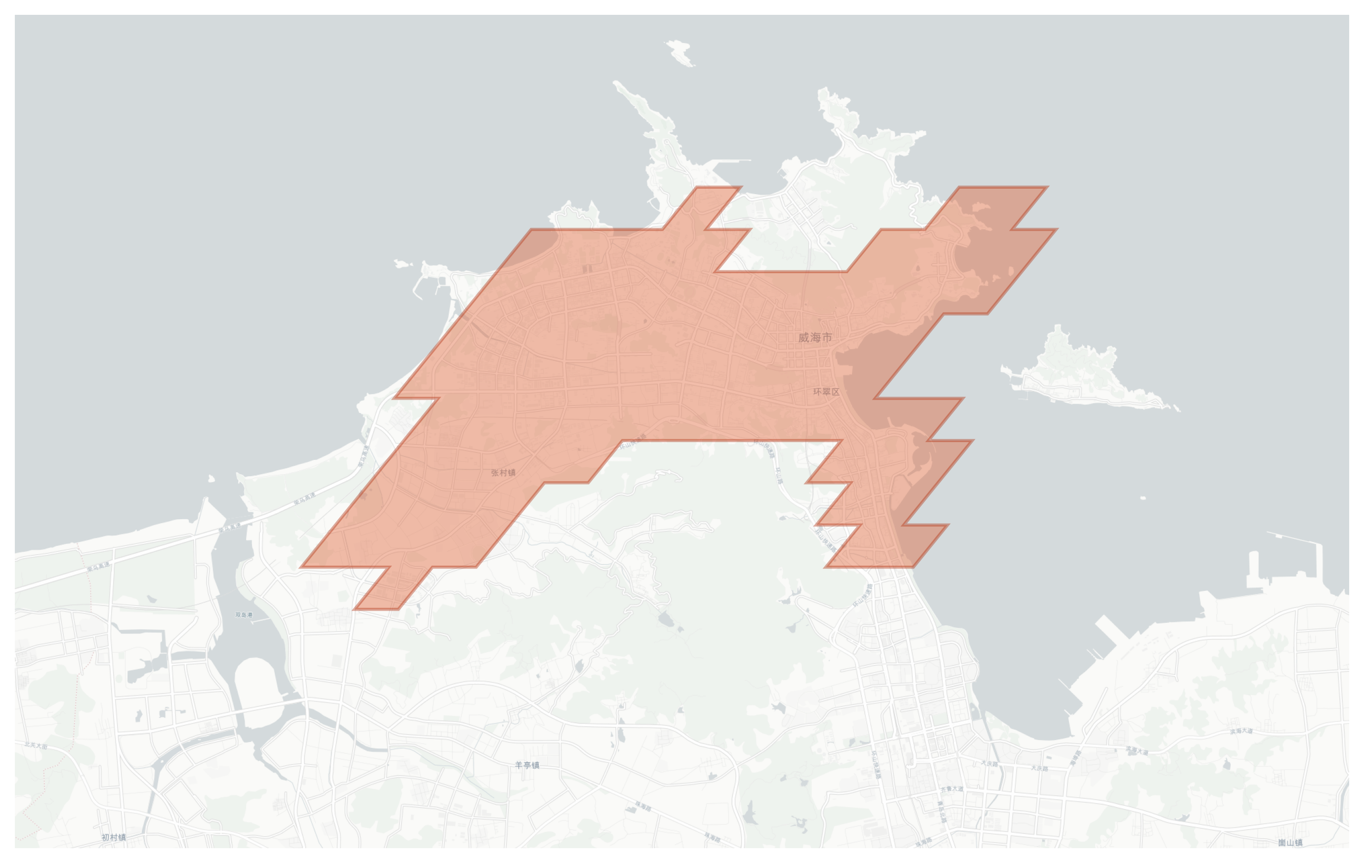 Weihai geographic map