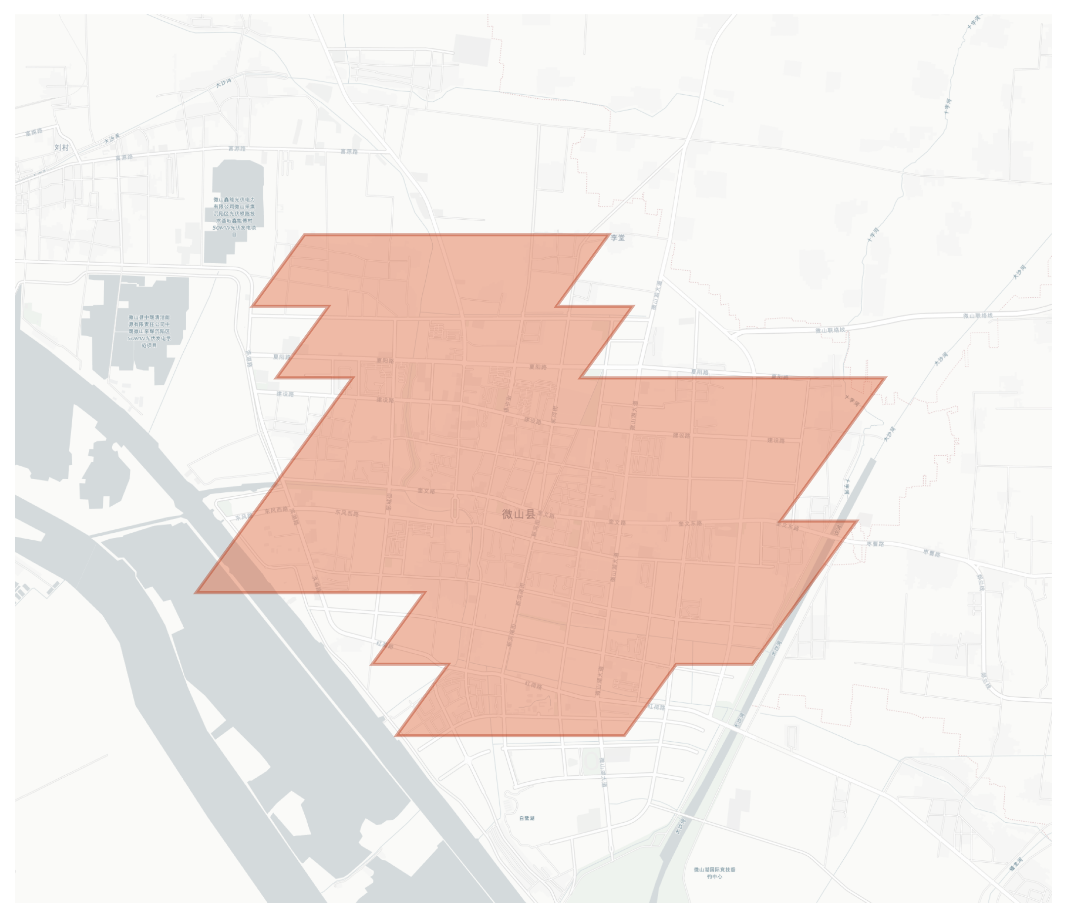 Weishan geographic map