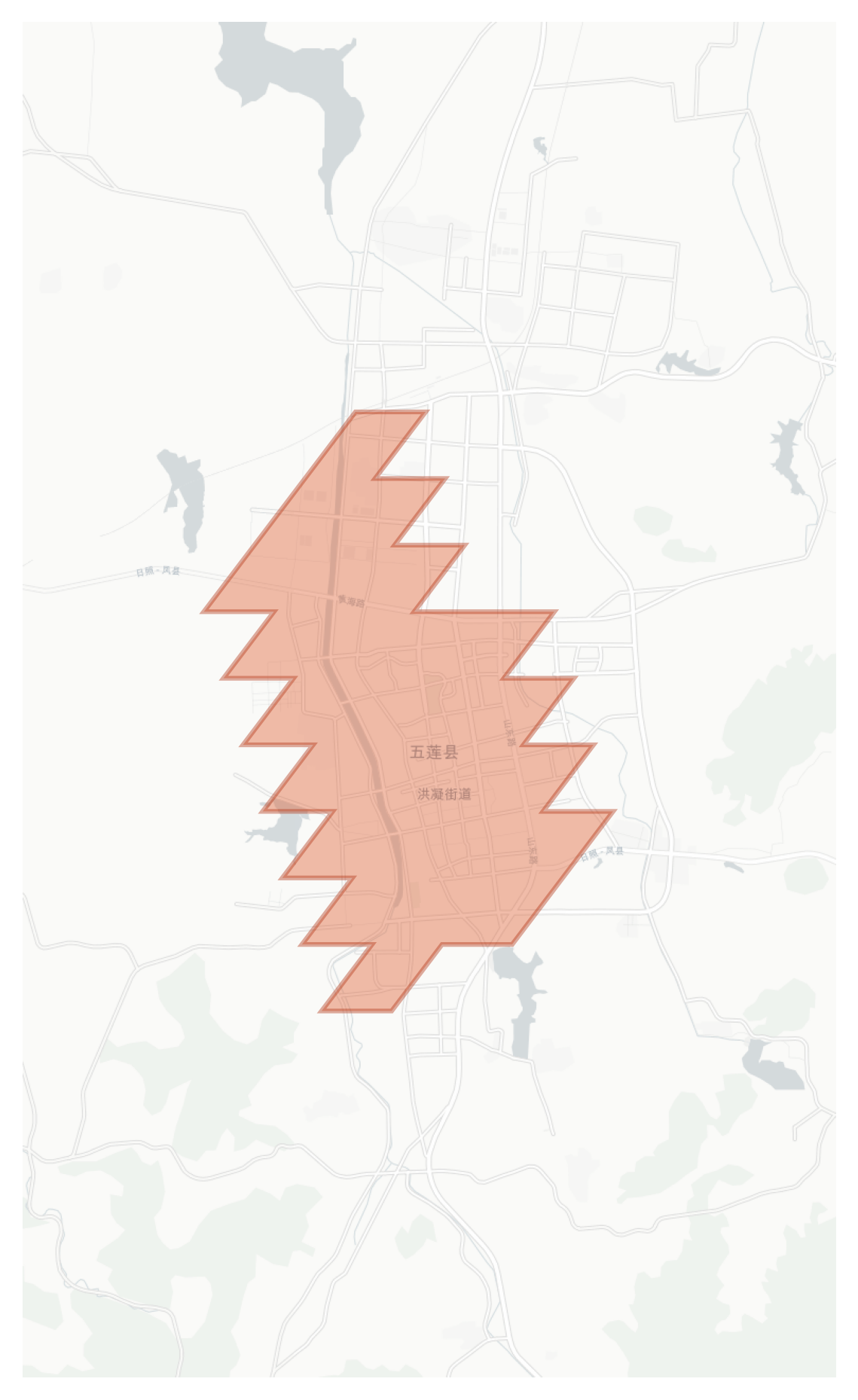 Wulian geographic map