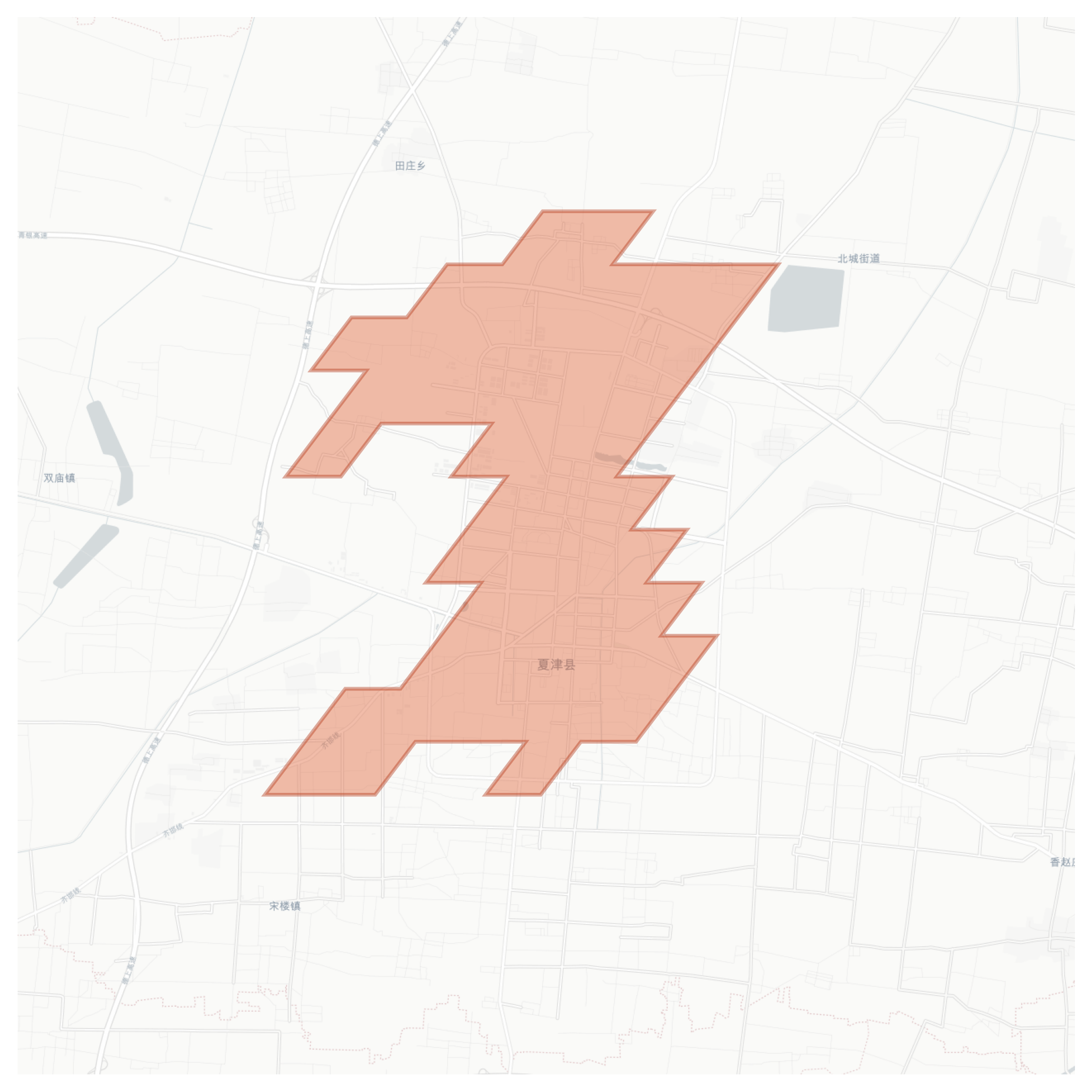 Xiajin geographic map
