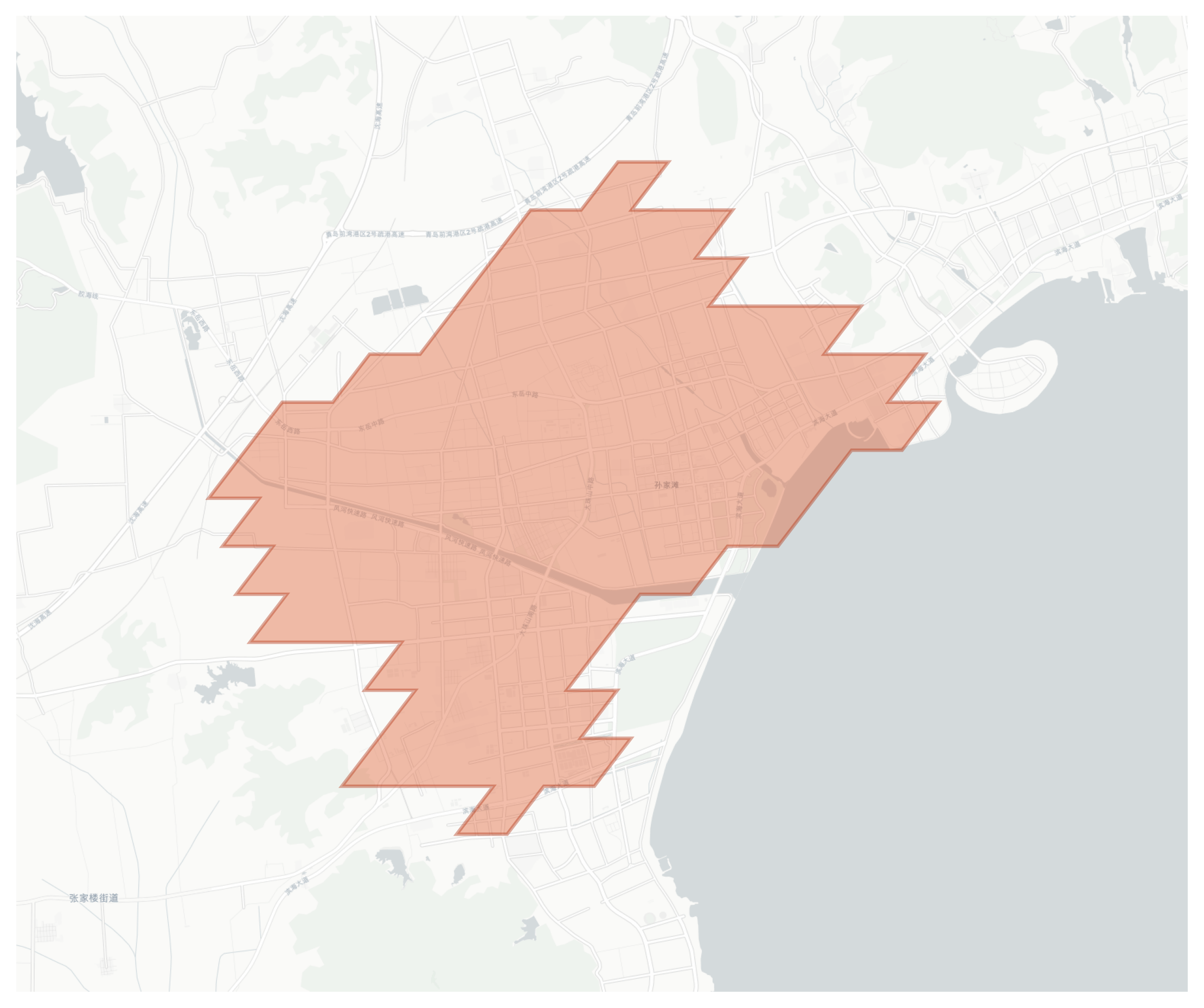 胶南 geographic map