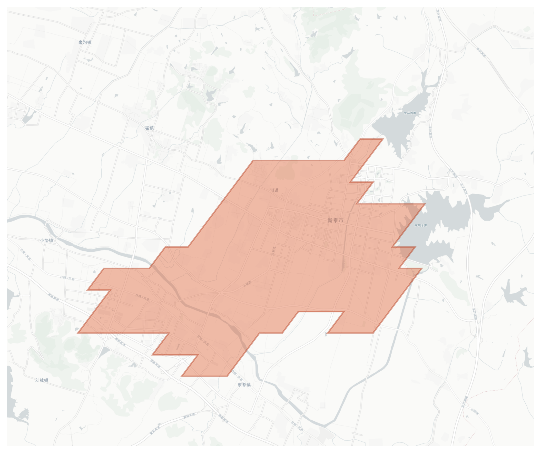 Xintai geographic map