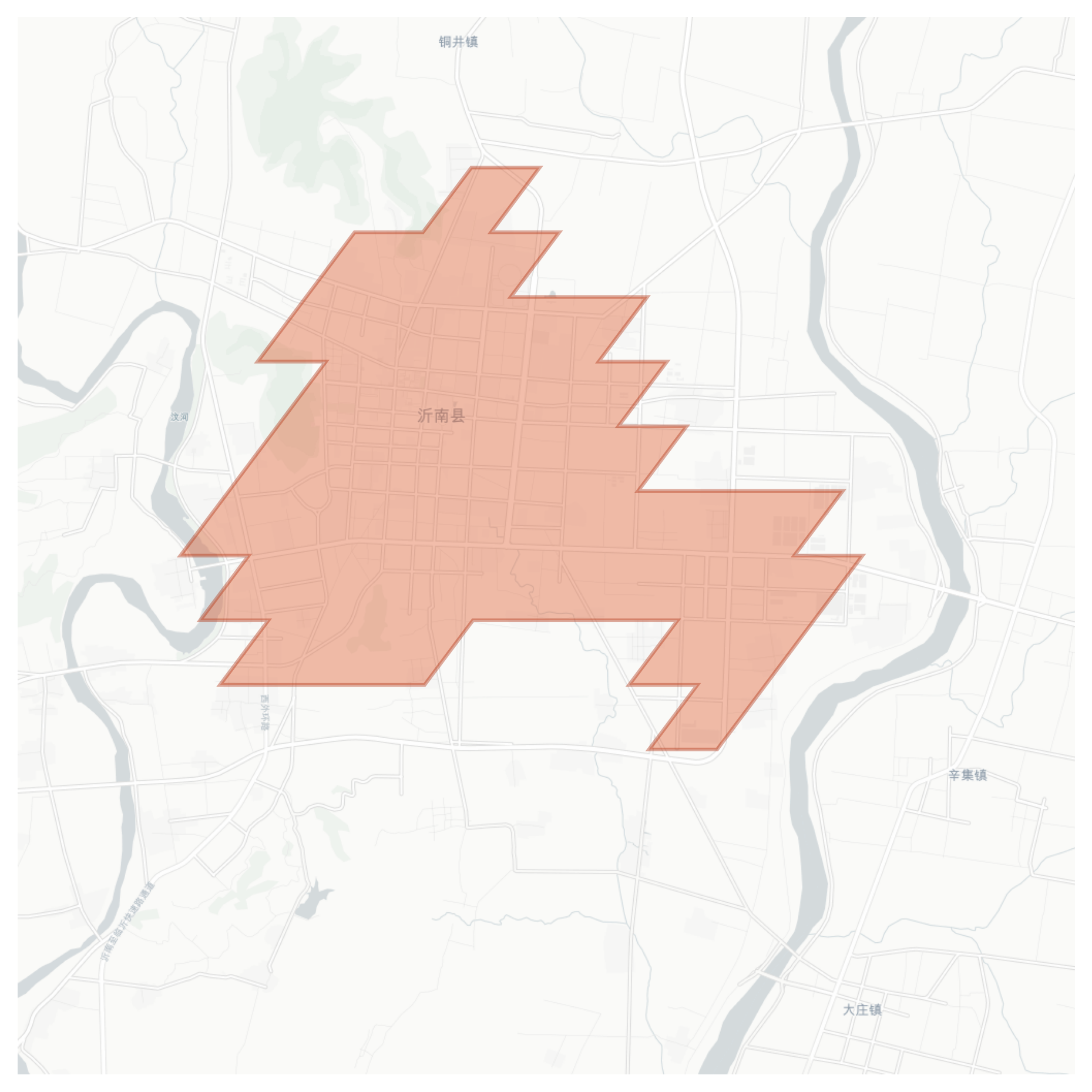 Yinan geographic map