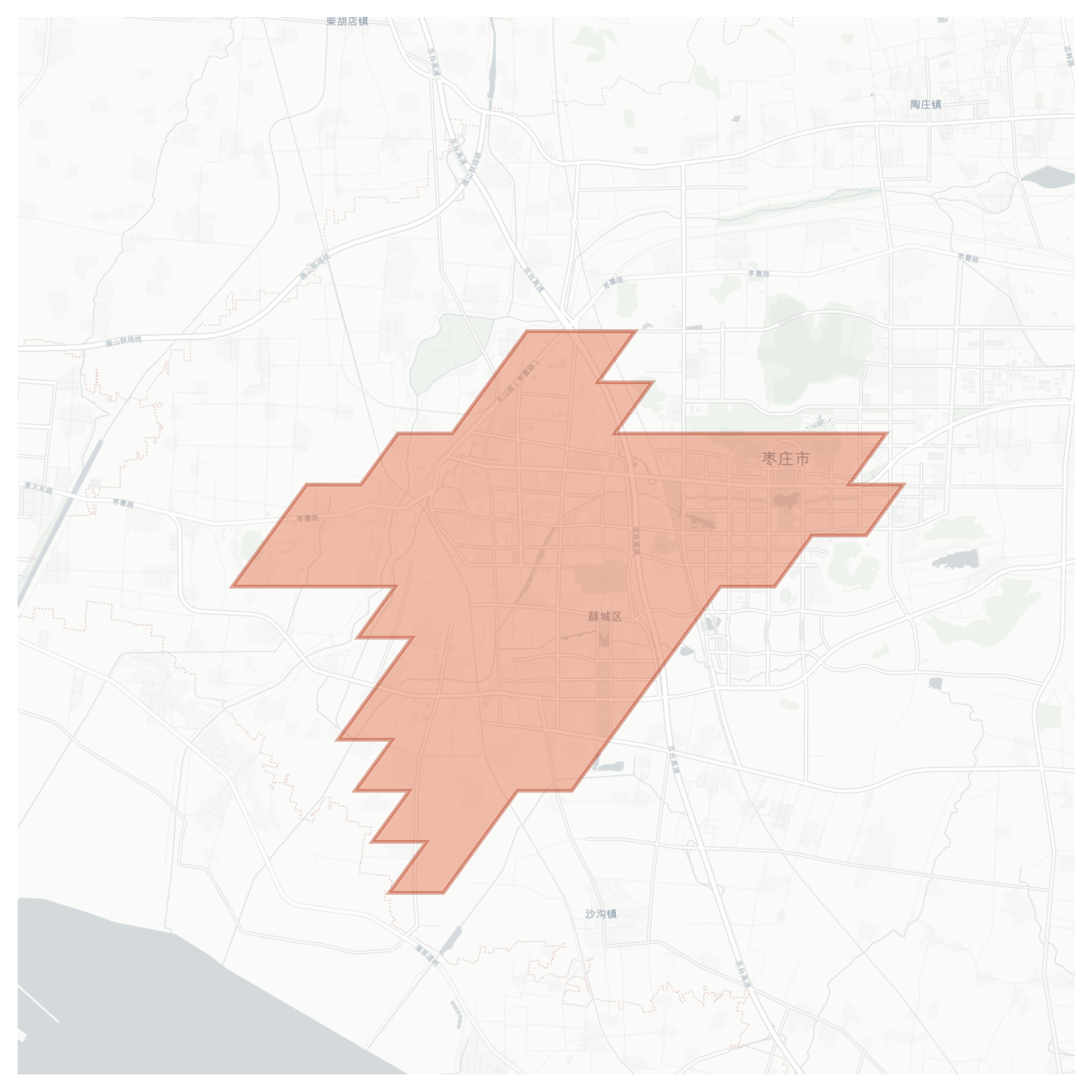 Zaozhuang geographic map