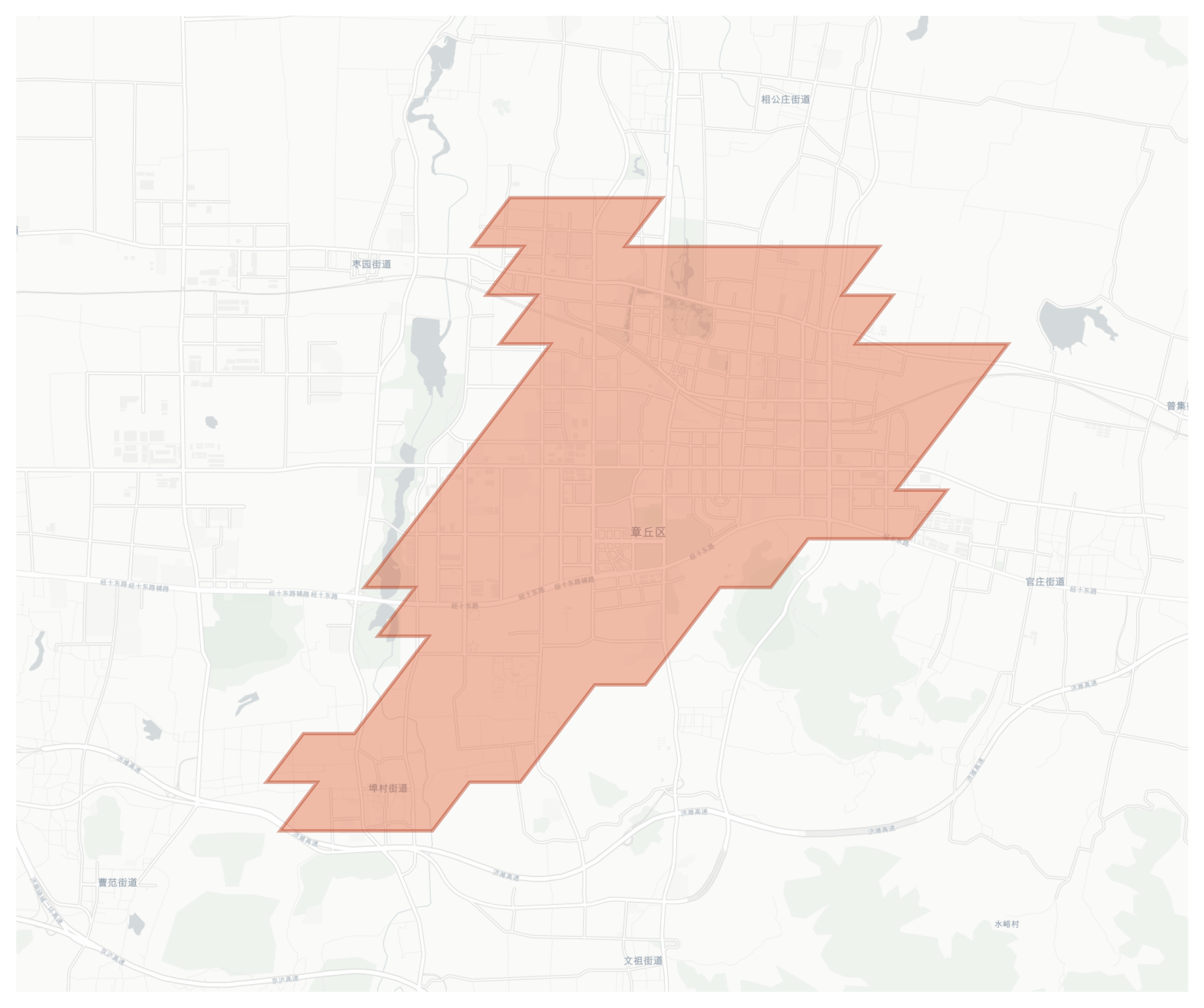 Zhangqiu geographic map
