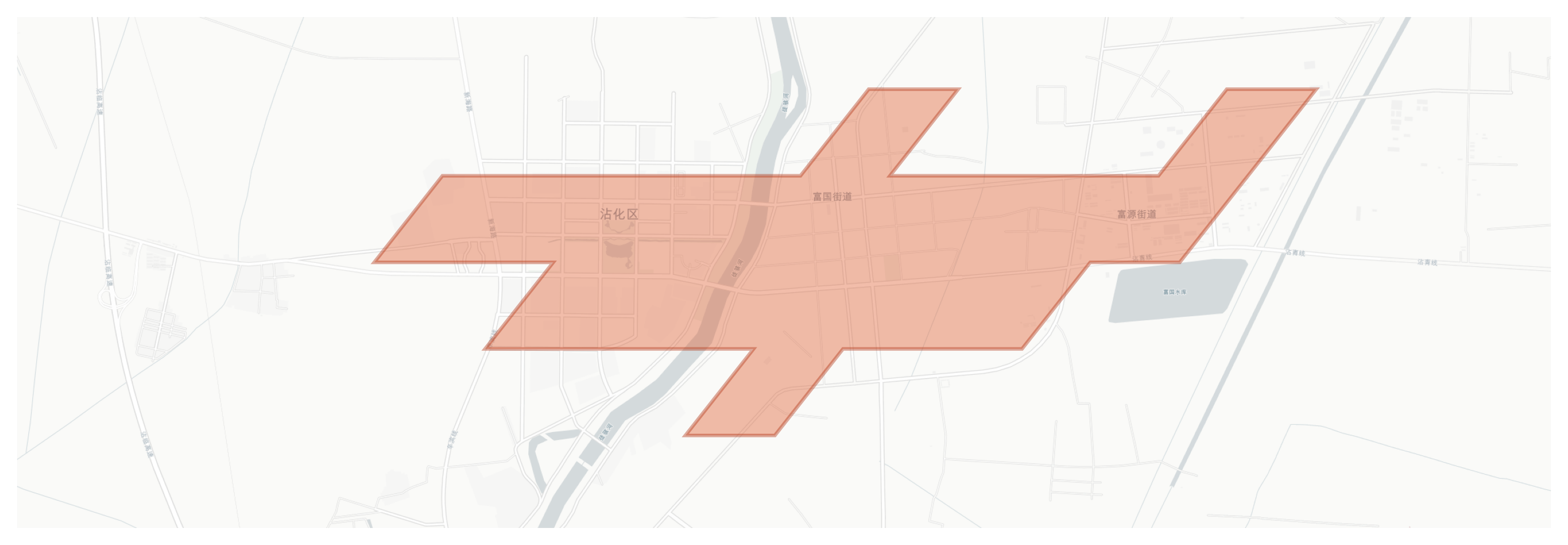 Zhanhuaqu geographic map