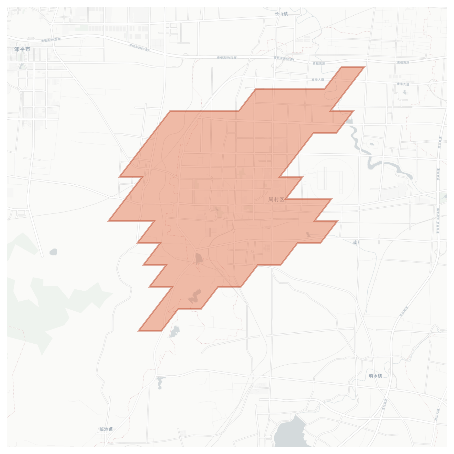 Zhoucun geographic map
